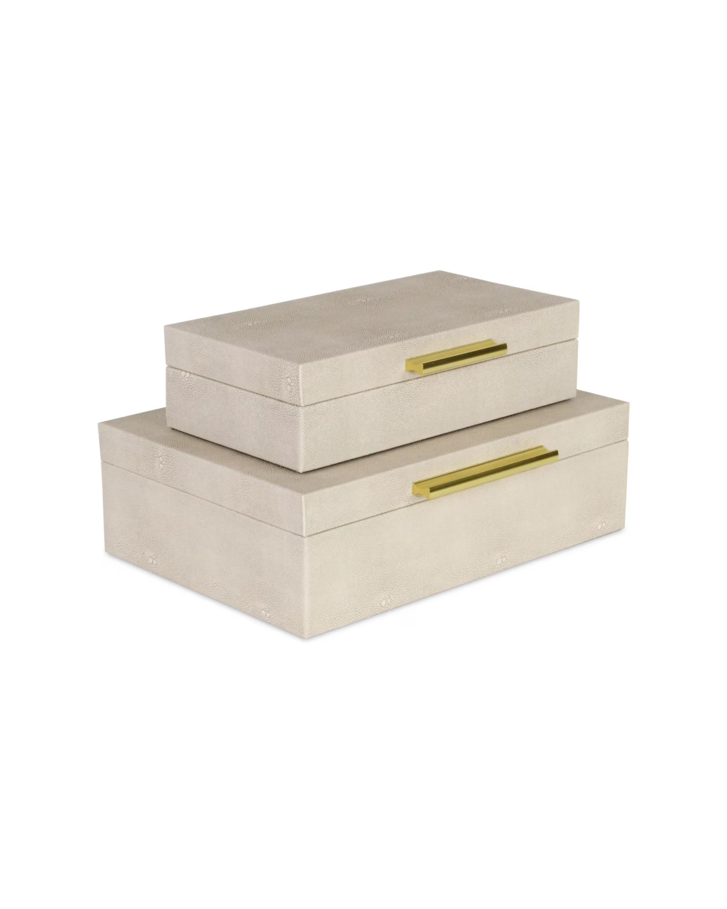 Faux Shagreen Decorative Boxes (Set of 2)