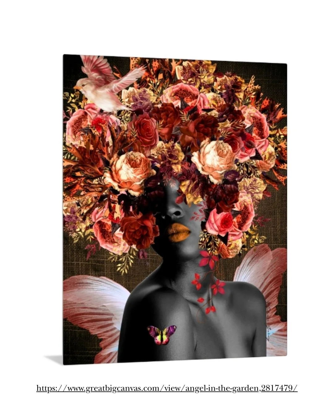 Angel in the Garden Metal Wall Art