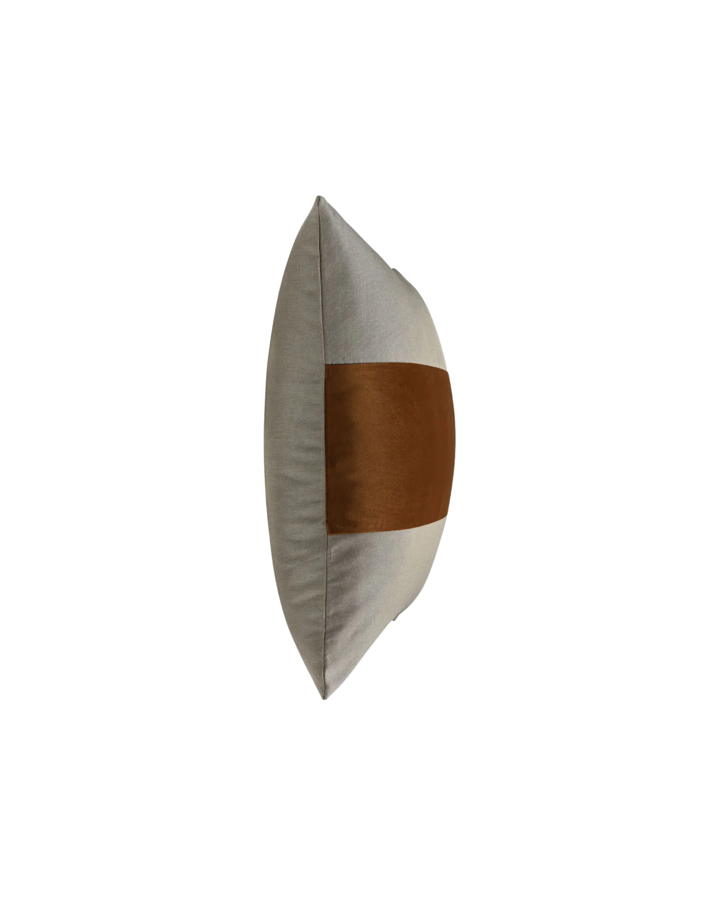 Pale Gray and Rust Stripe Accent Pillow SIDE.png