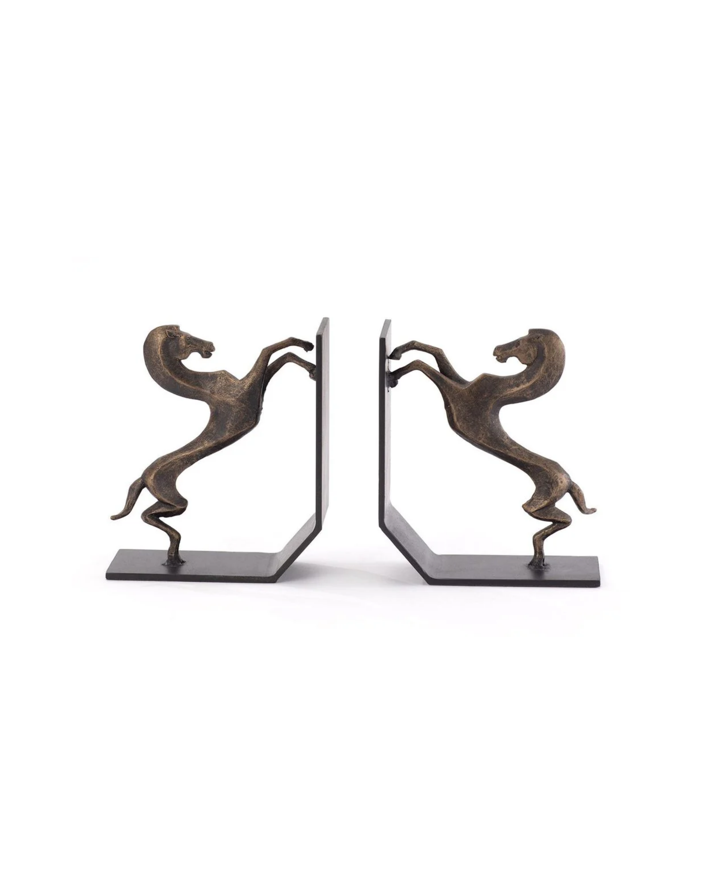 Standing Horse Bookends | Bronze