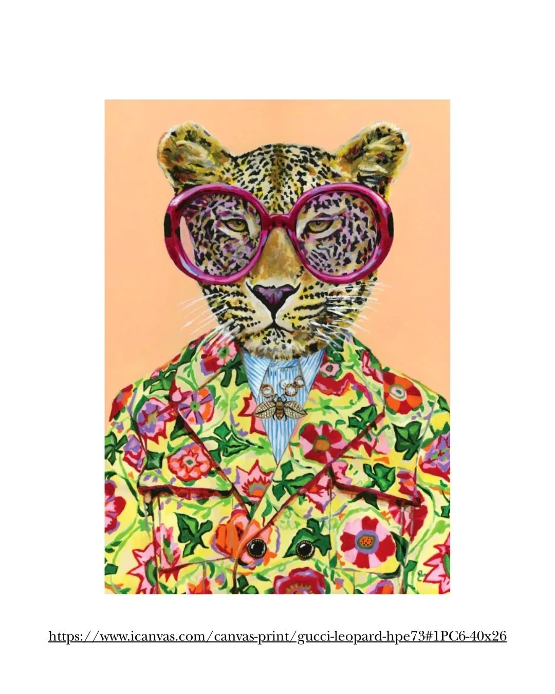 Gucci Leopard Canvas Art Print
