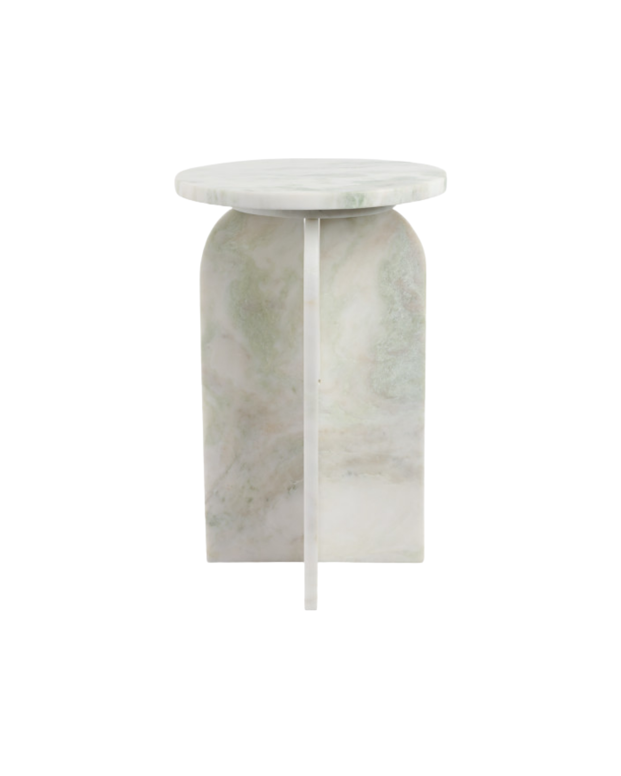 Round Marble Accent Table _ Light Green.png