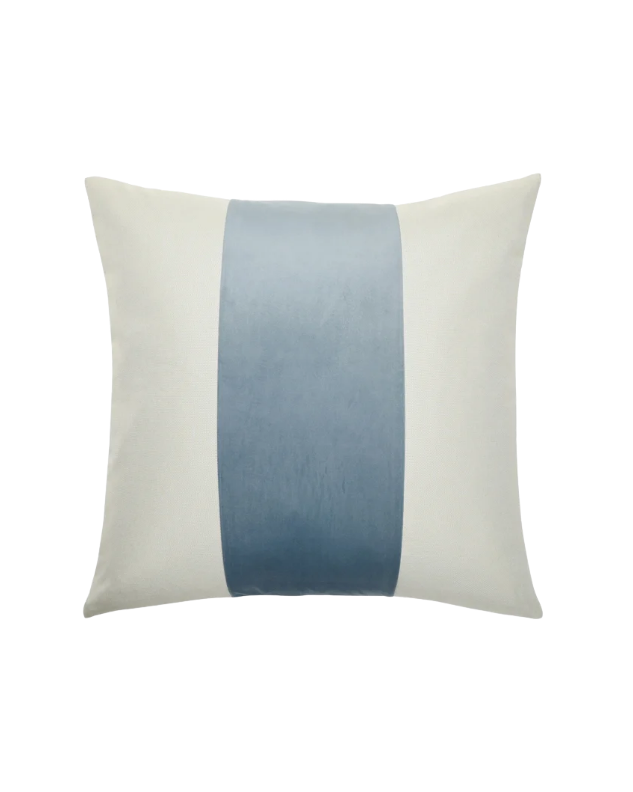 White and Blue Striped  Accent Pillow