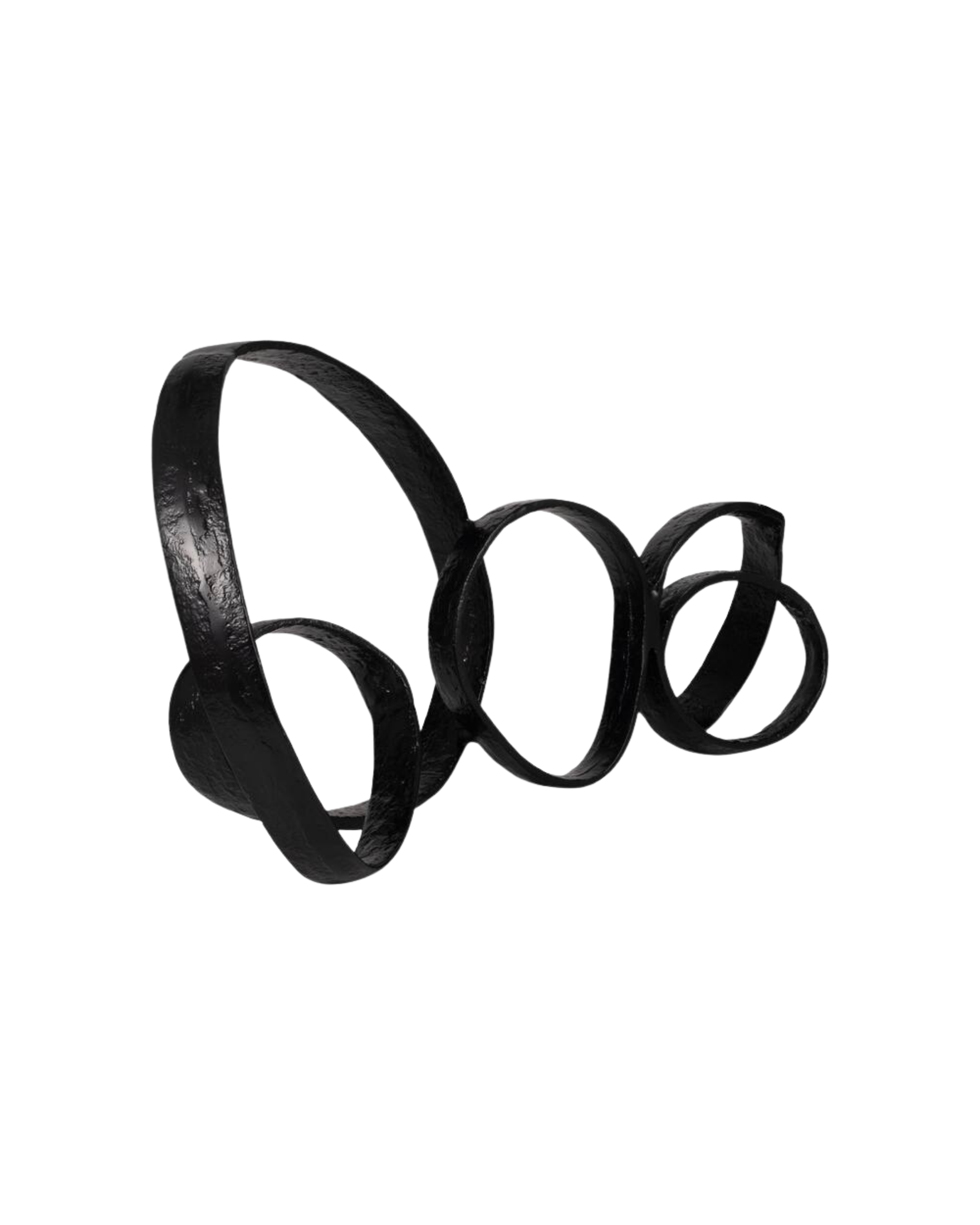 Metal Black Swirled Floor Knot