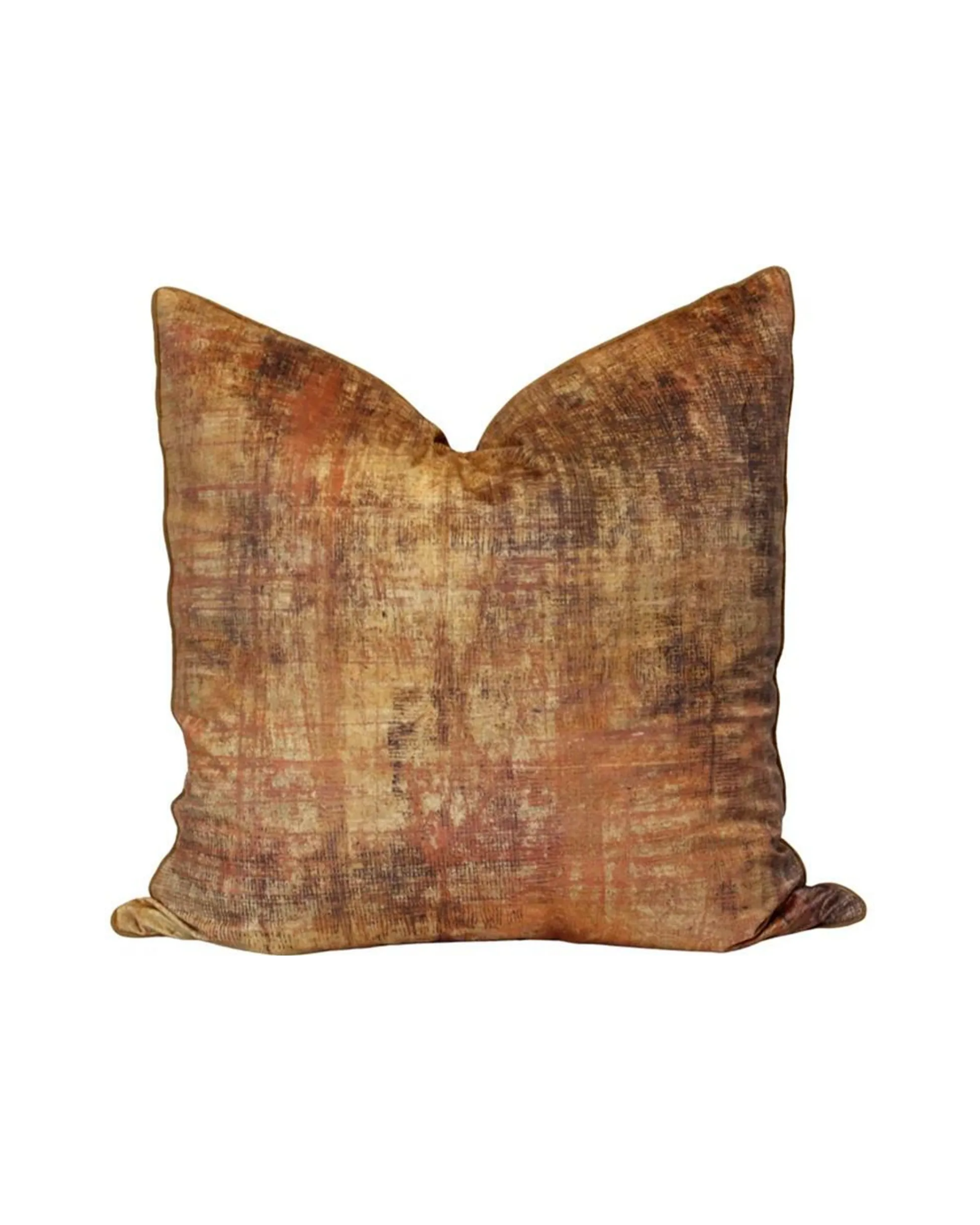 Rust & Ochre Textured Accent Pillow