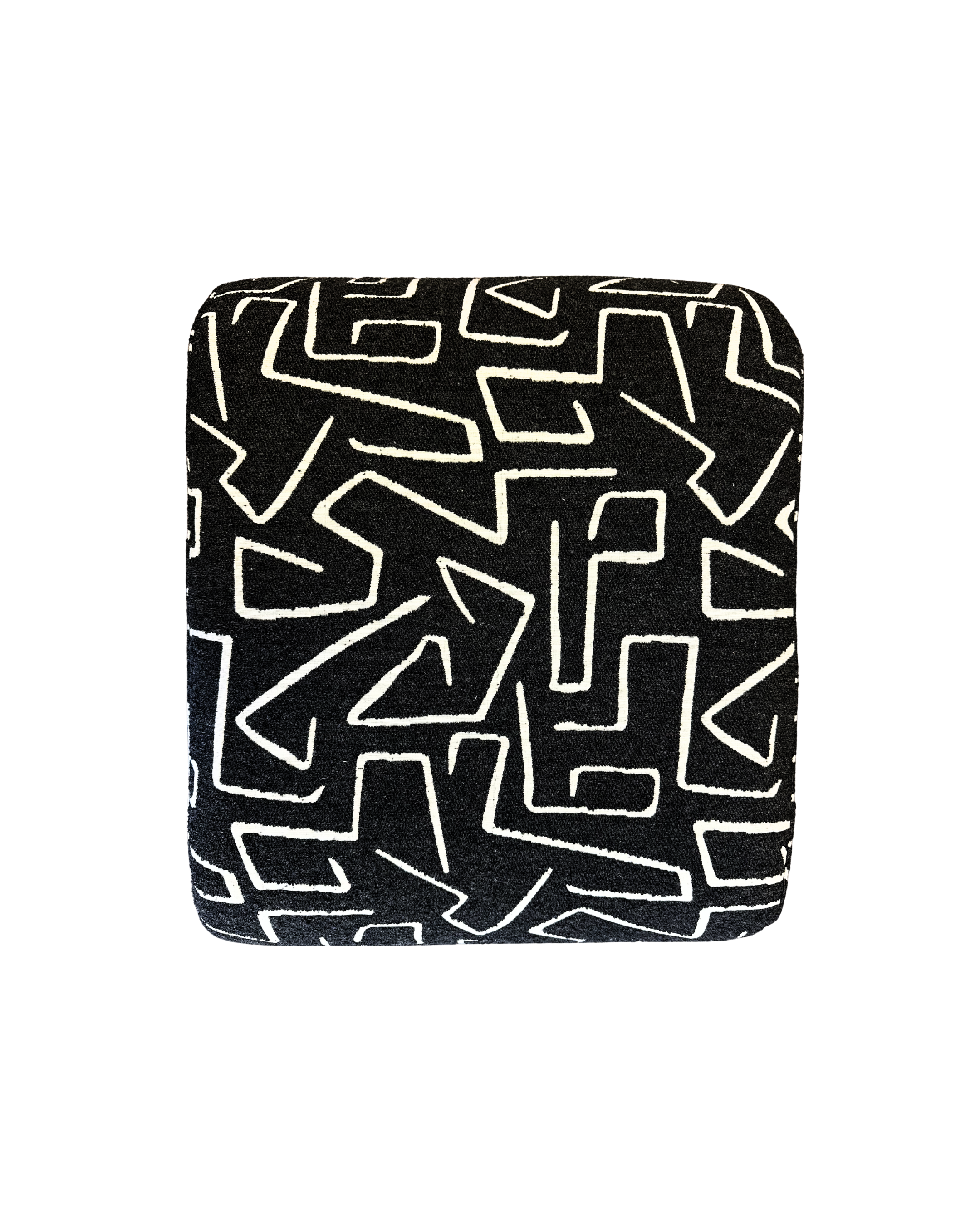 Geometric Black Upholstered Ottoman (3).png