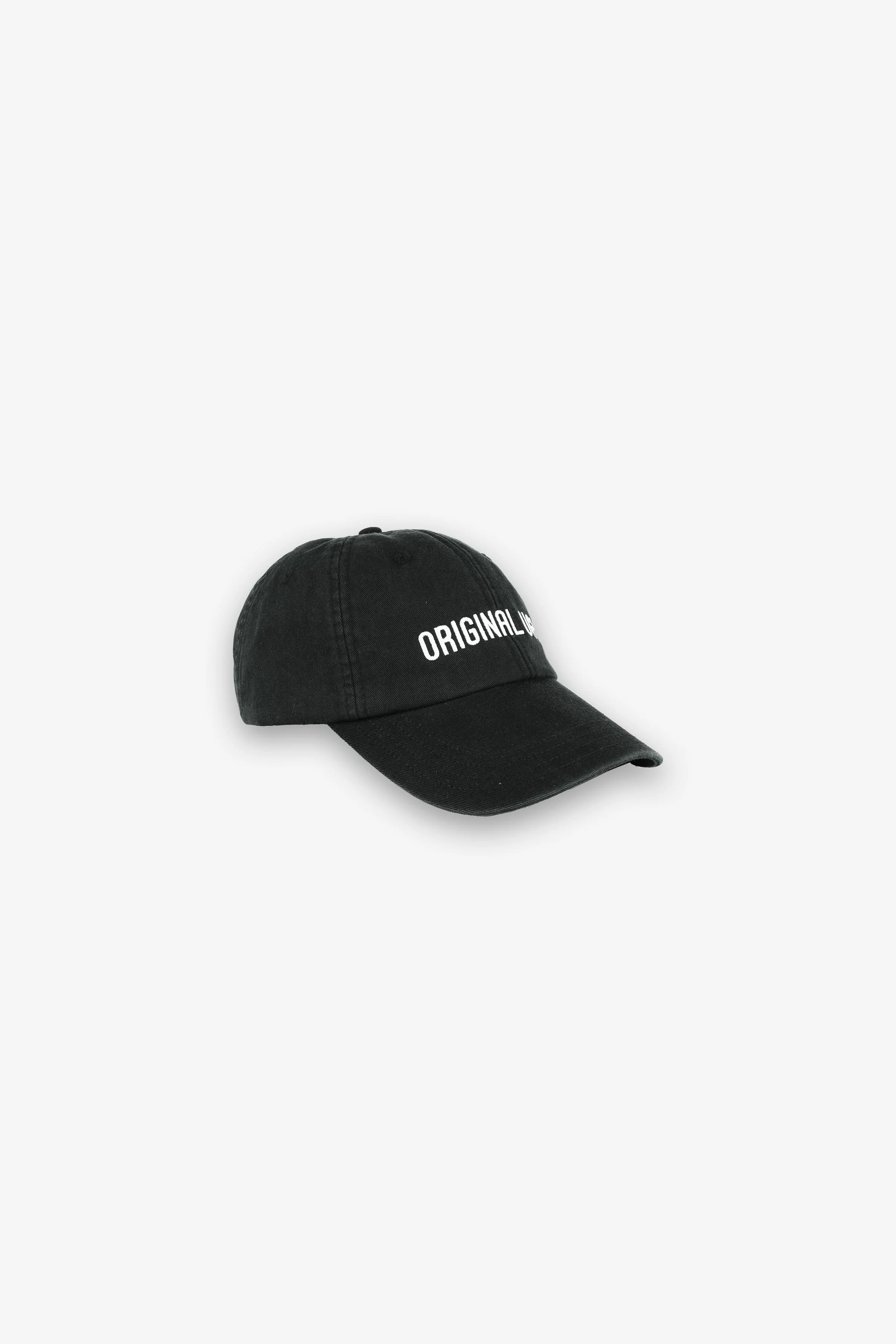 Washed Black Wordmark Cap — ORIGINAL 