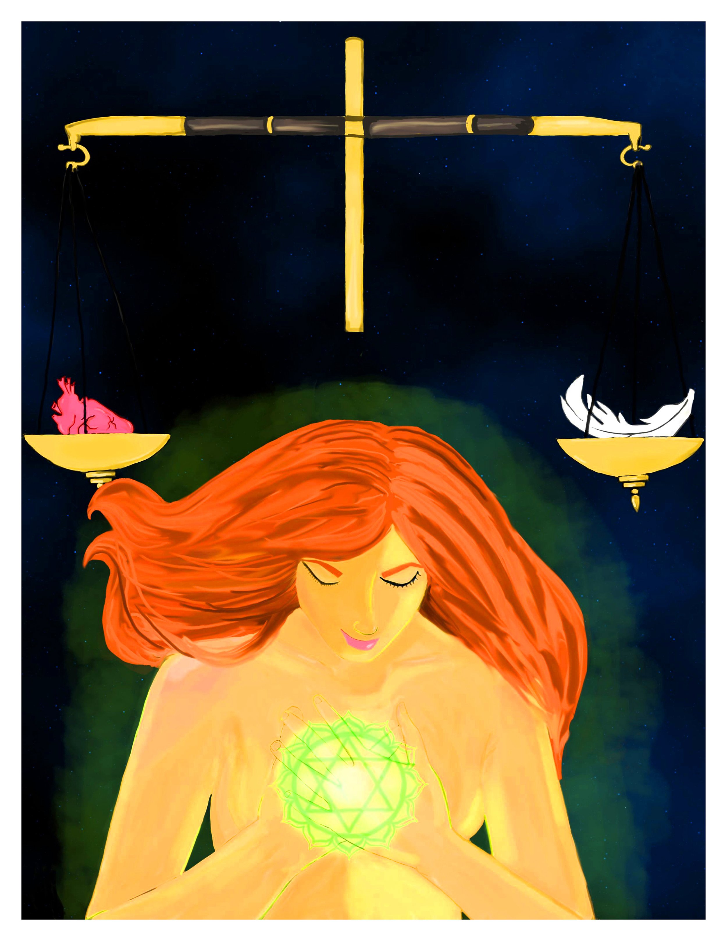 "WEIGHING OF THE HEART"
Digital Painting