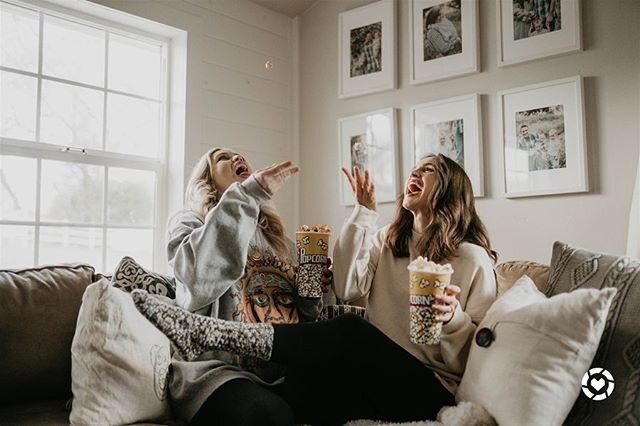 In honor of tonight&rsquo;s #sistersleepover and tomorrow being Valentine&rsquo;s Day 💘 we put together a list of our TOP 10 faveeee cheesy chick flicks we could (&amp; do) watch on repeat 🎥🍿...&amp; you know what we say, the lower 🍅 meter the be