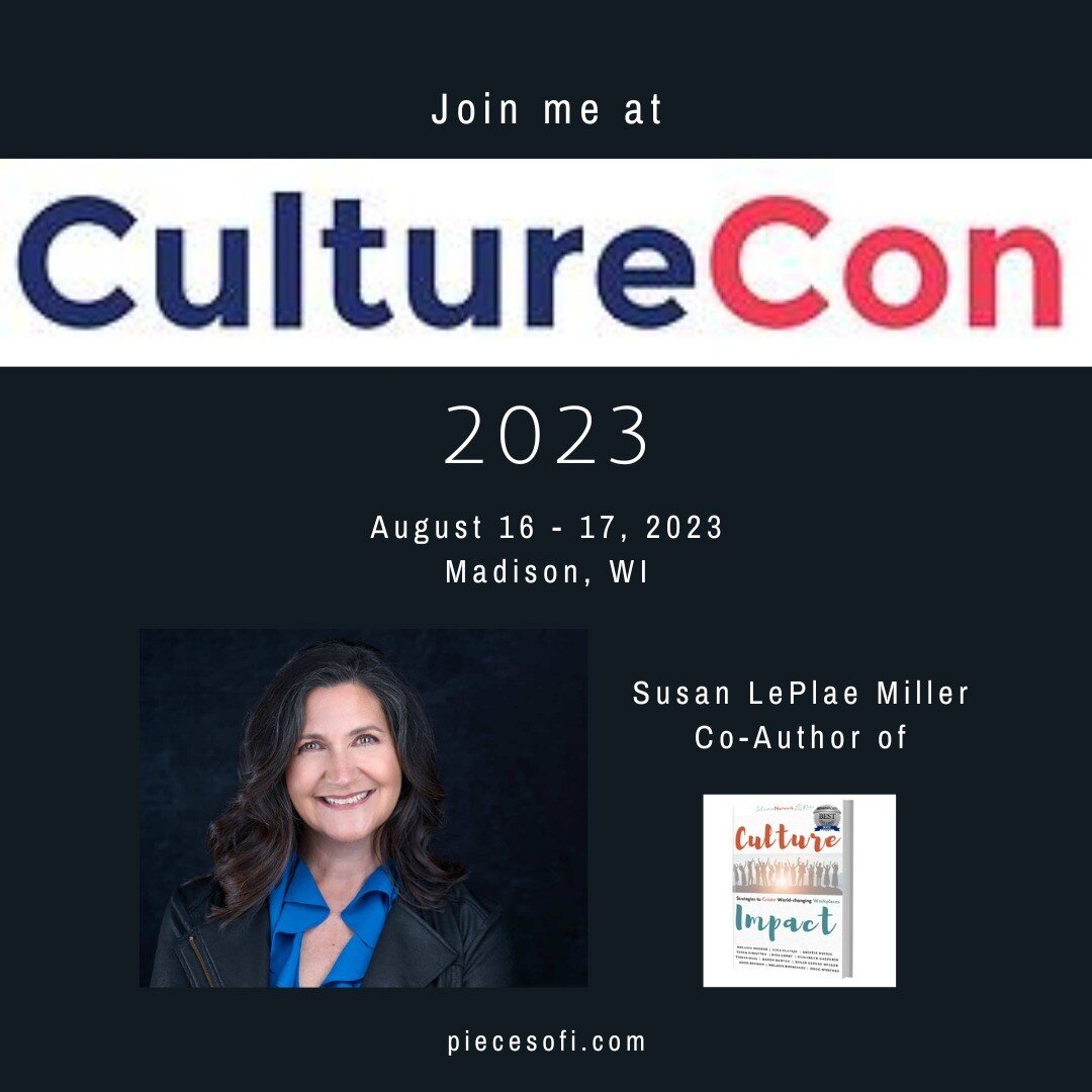 Are you ready for a Culture boost?
Who will be at CultureCon this week in Madison, WI?

I will be there with 3 of the co-authors of our book Culture Impact. We'll be signing copies of the book for a discounted price, in celebration of the event, at t