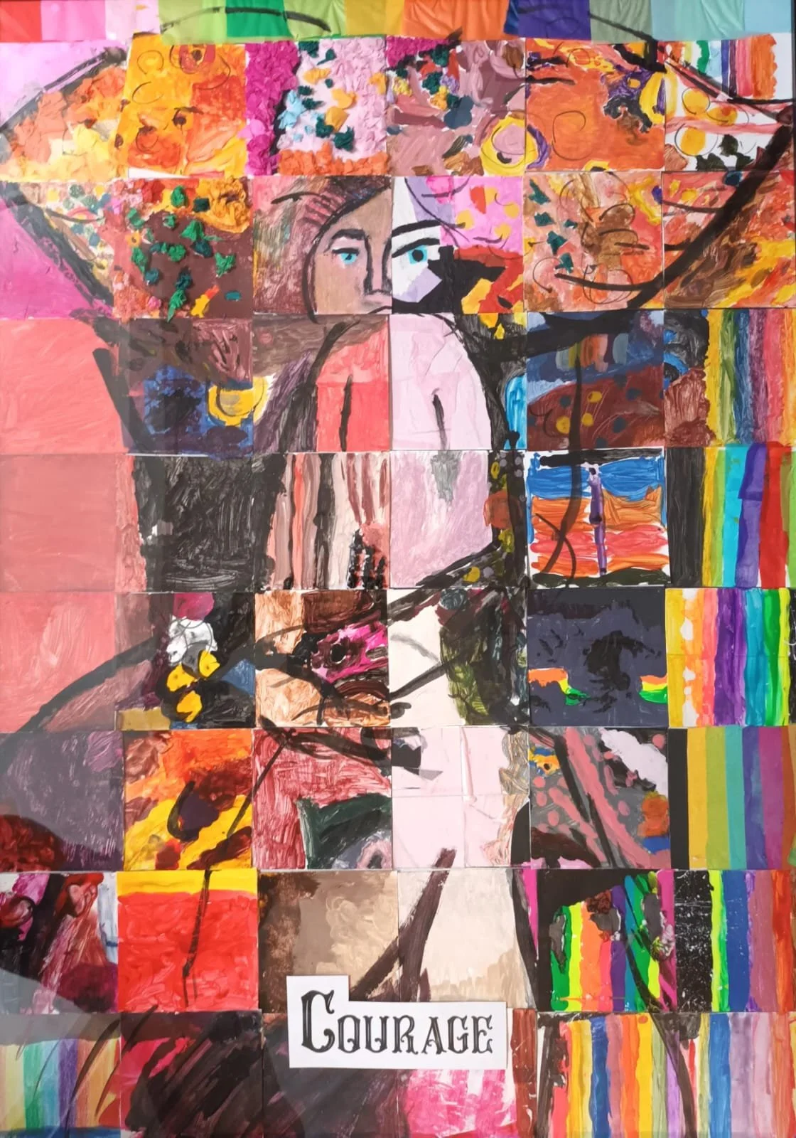 Fragmented Posters Reflecting School Values