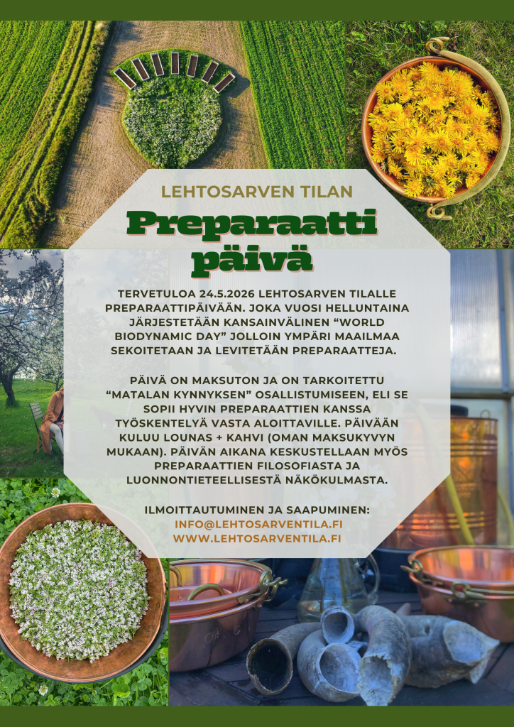 Preparaattipäivä Lehtosarven tilalla