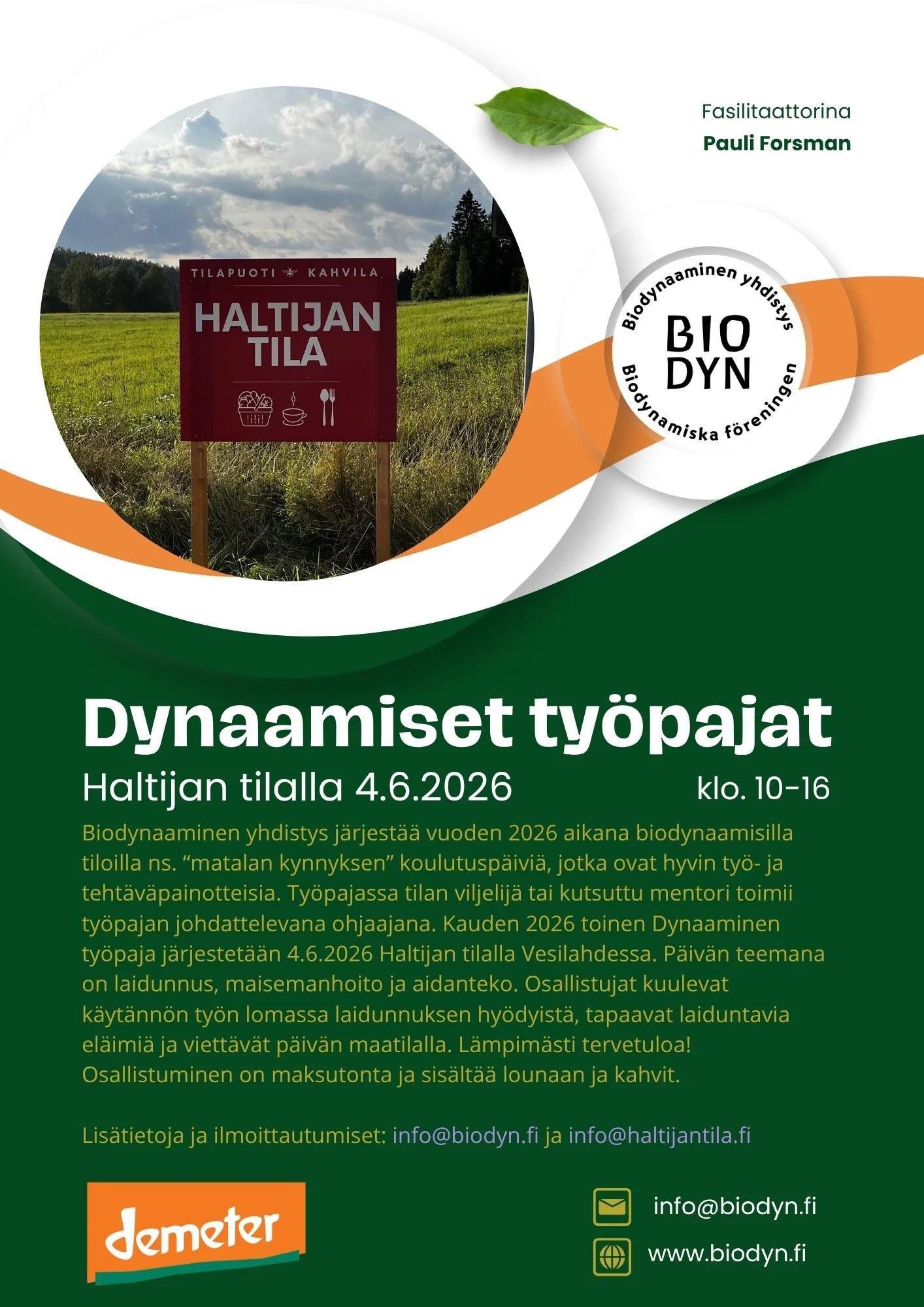 Dynaaminen työpaja Haltijan tilalla