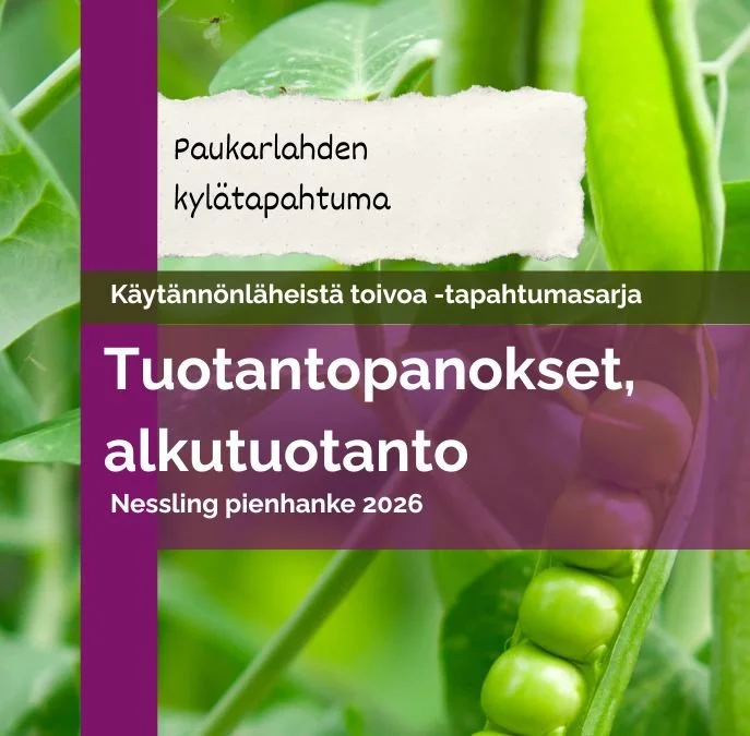 Käytännönläheistä toivoa:  Paukarlahden kylätapahtuma