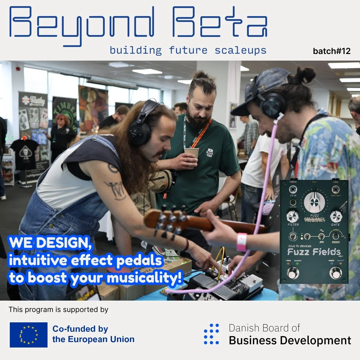 We are very happy to announce that we have been selected for Beyond Beta, Denmark's biggest accelerator program for startups. During the program we are looking to gain knowledge, expand our network, and boost our Audio Tech company blue fx devices to