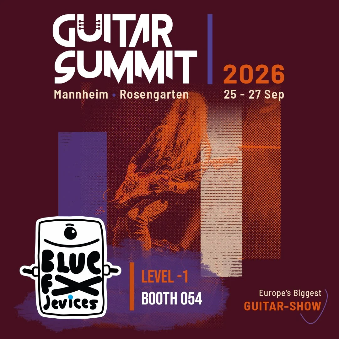 First time at @guitarsummit!

We're heading to Mannheim, Germany, and we'd love for you to swing by our booth and get hands-on with our playful effects: our new Cassetta nostalgic tape machine, Fuzz Fields, "it..", and Piluxx Fuzz. 

Come m