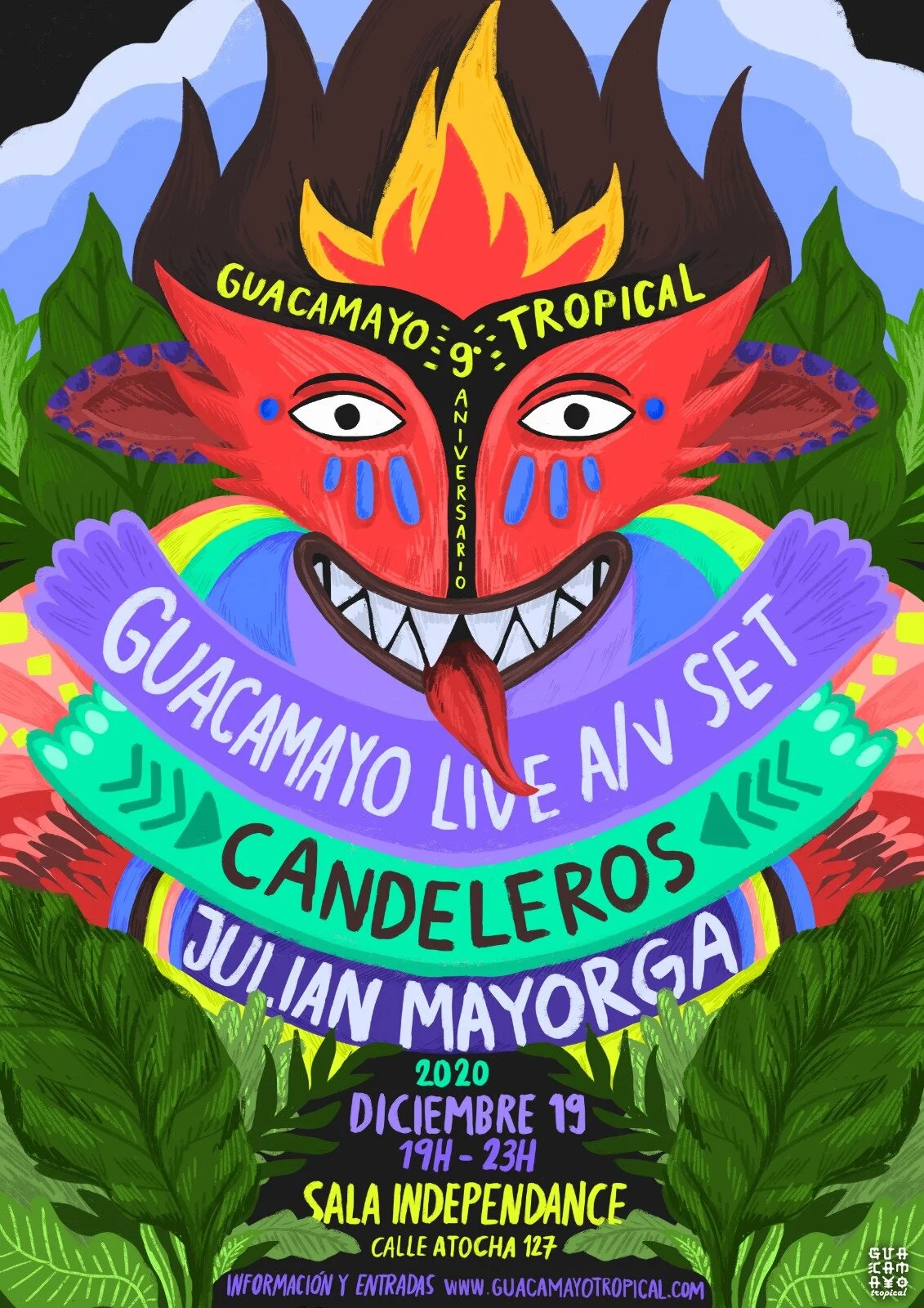 Julián Mayorga en el 9º aniversario de Guacamayo Tropical