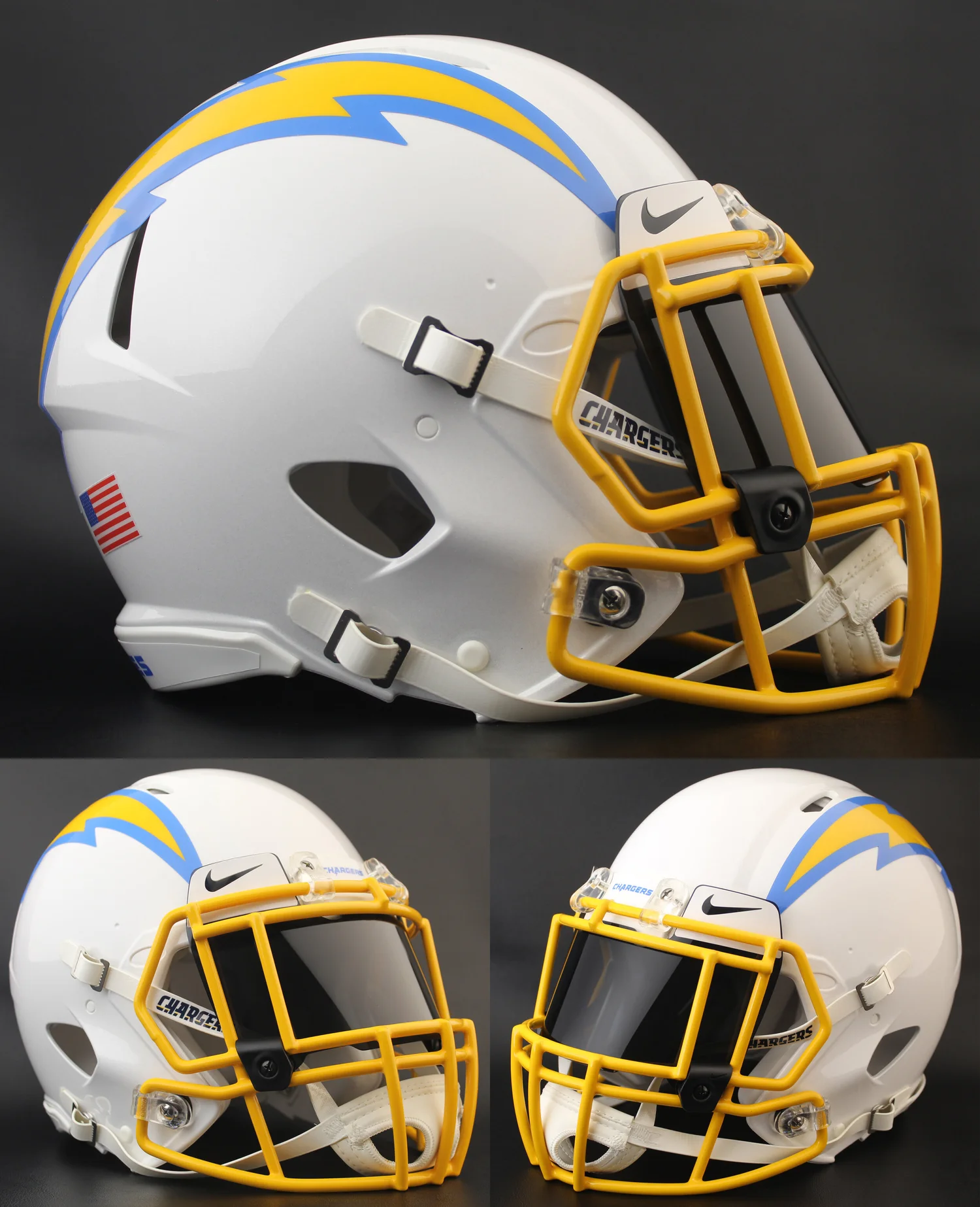 2018 chargers football helmet San Diego 2007-2018 07-18 Throwback Riddell Speed Mini SPORTS ZONE TOYS & COMICS field designs Los Angeles Chargers 2025 On-Field