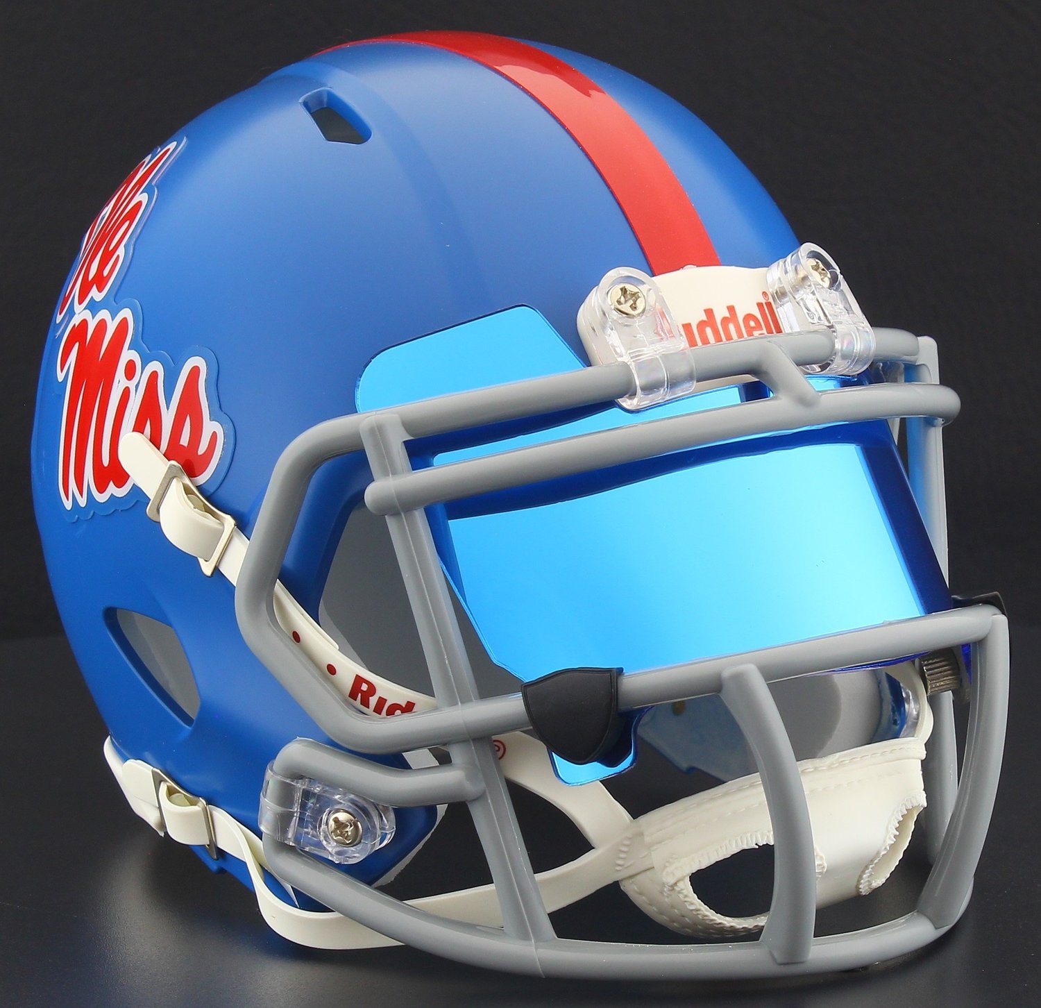 Mississippi Ole Miss Rebels Powder Blue Riddell NCAA Deluxe Replica Speed Full Size Helmet