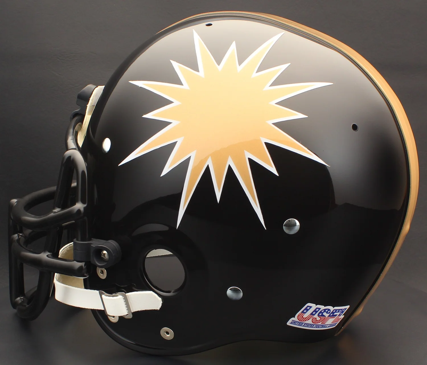 DENVER GOLD 1983-1984 USFL Vintage Gameday Football Helmet  OnField  Productions, Inc.