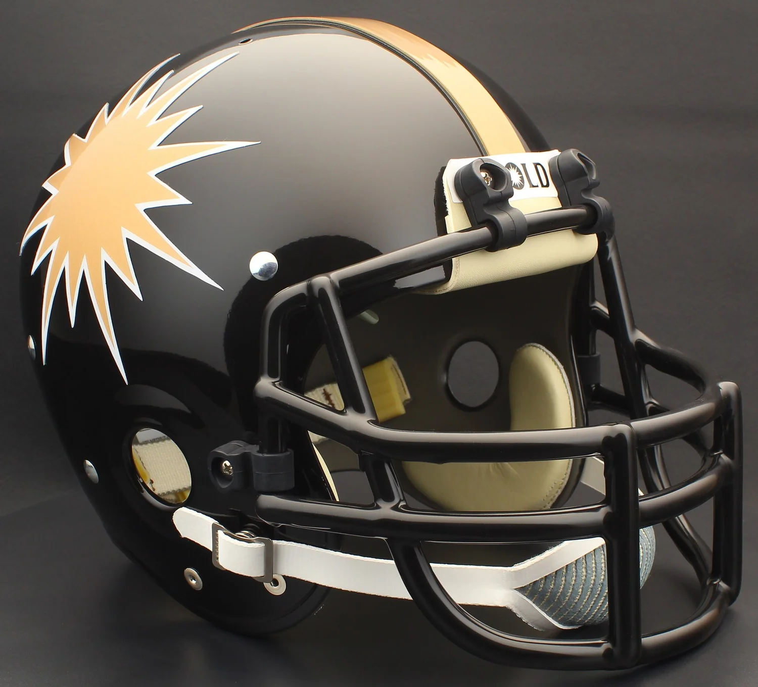 DENVER GOLD 1983-1984 USFL Vintage Gameday Football Helmet  OnField  Productions, Inc.