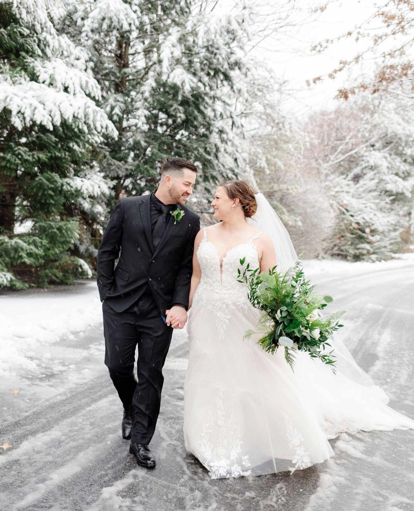 This snow day in PA has us daydreaming back to our first wedding of 2024. ❄️ See what this charming couple had to say about their five-star day: ⁠
⁠
&quot;Cannot say enough good things about having our wedding here. We planned our wedding from out of