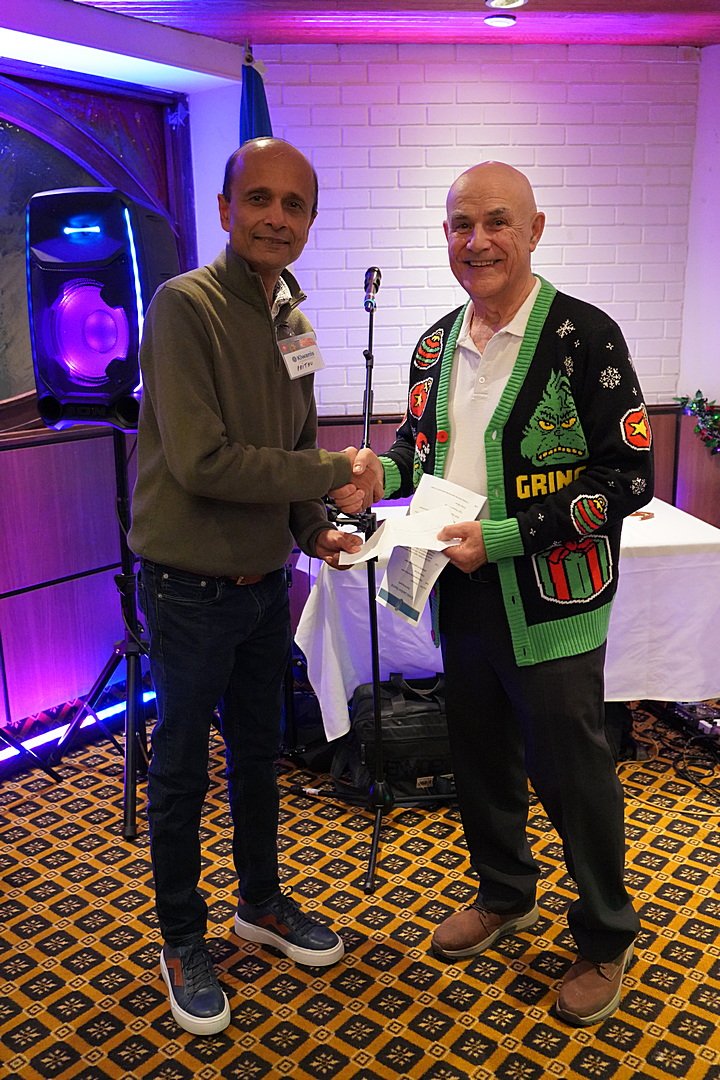 Prithu donating his  money from Poite- Claire Library .JPG