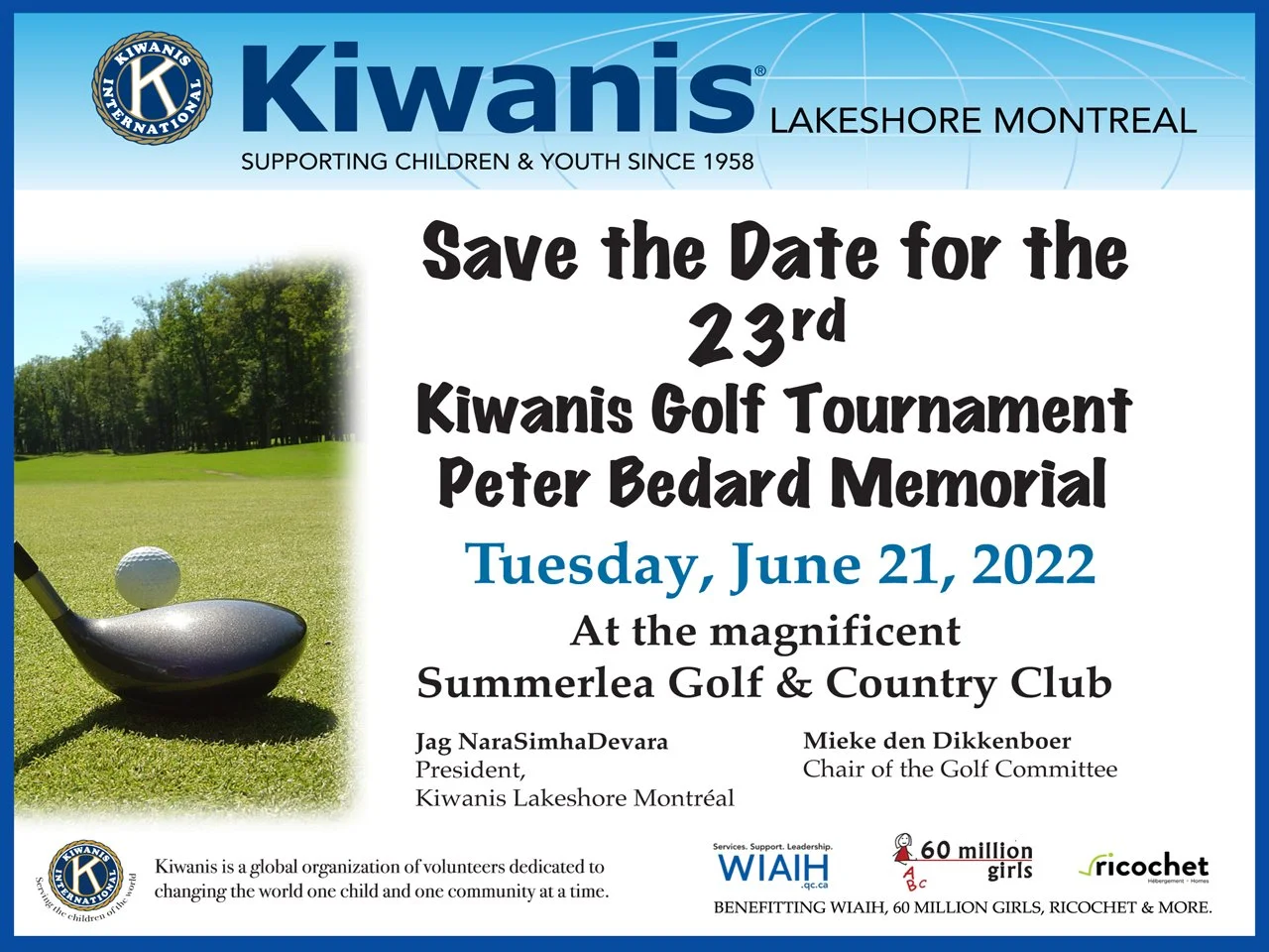 23rd Kiwanis Golf Tournament (Copy) — Kiwanis Lakeshore Montréal
