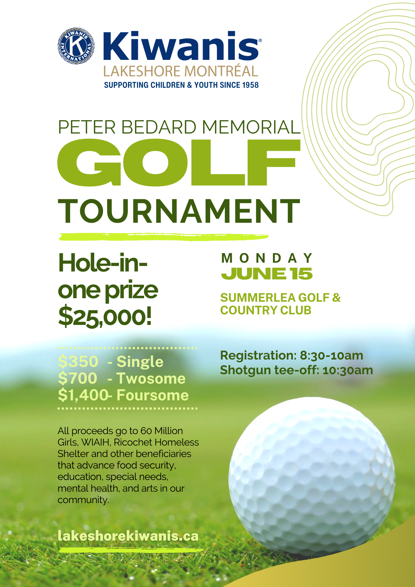 Our Annual Golf tournament is back!