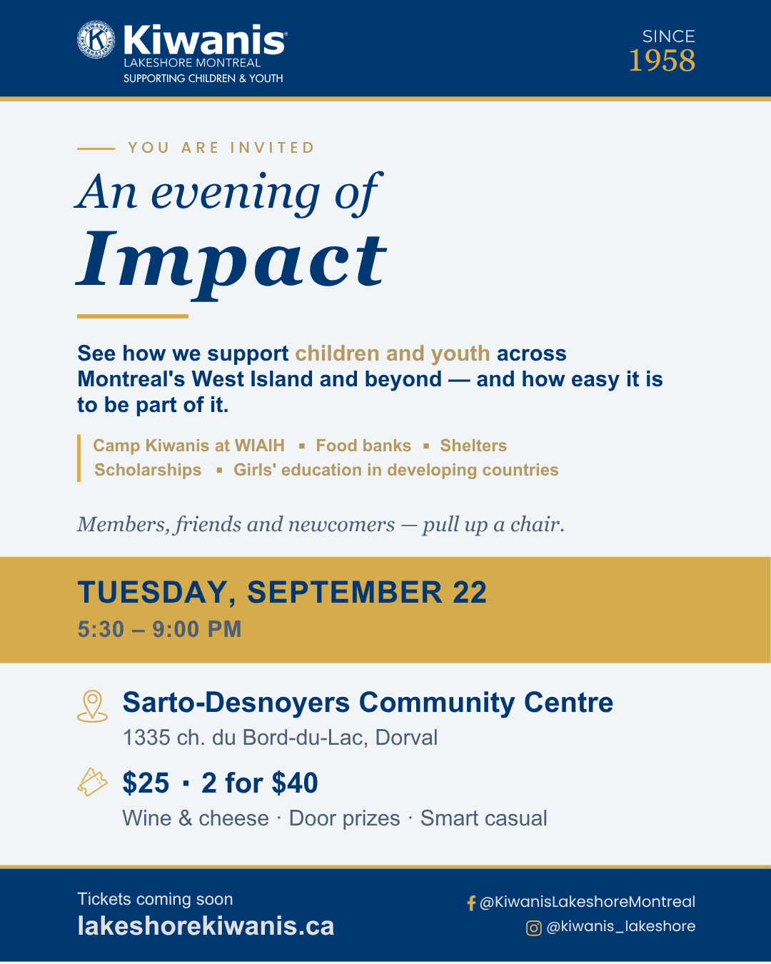 An Evening of Impact — Your seat is waiting
