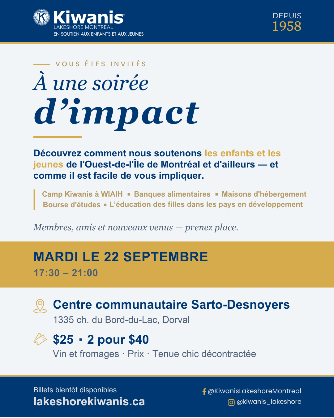 Une Soirée D’Impact — Votre place vous attends