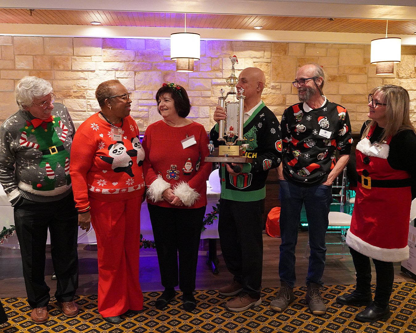 Ugly Sweater contestants.JPG