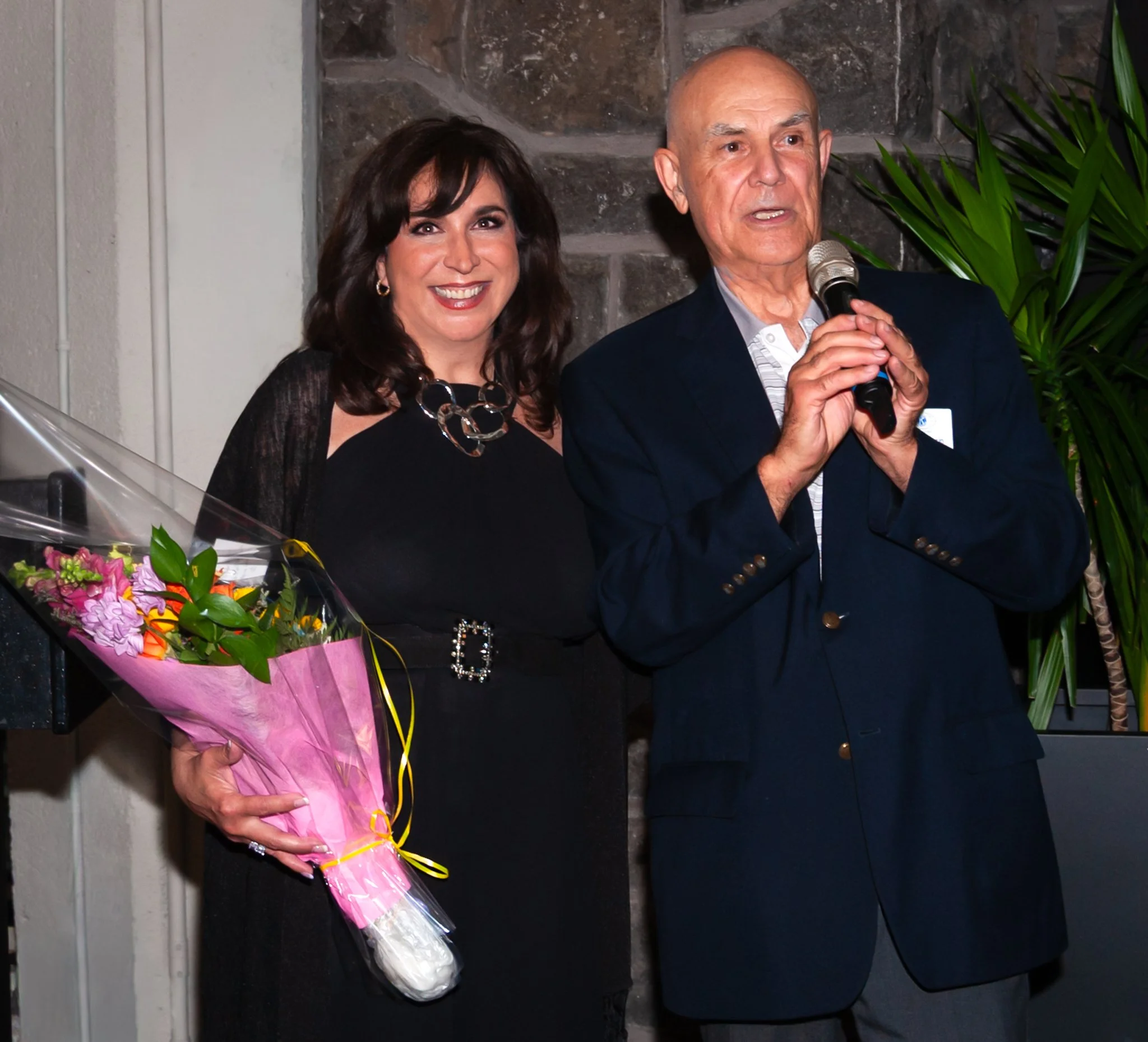 07-2- evening at the mic - Lynn and President.jpg