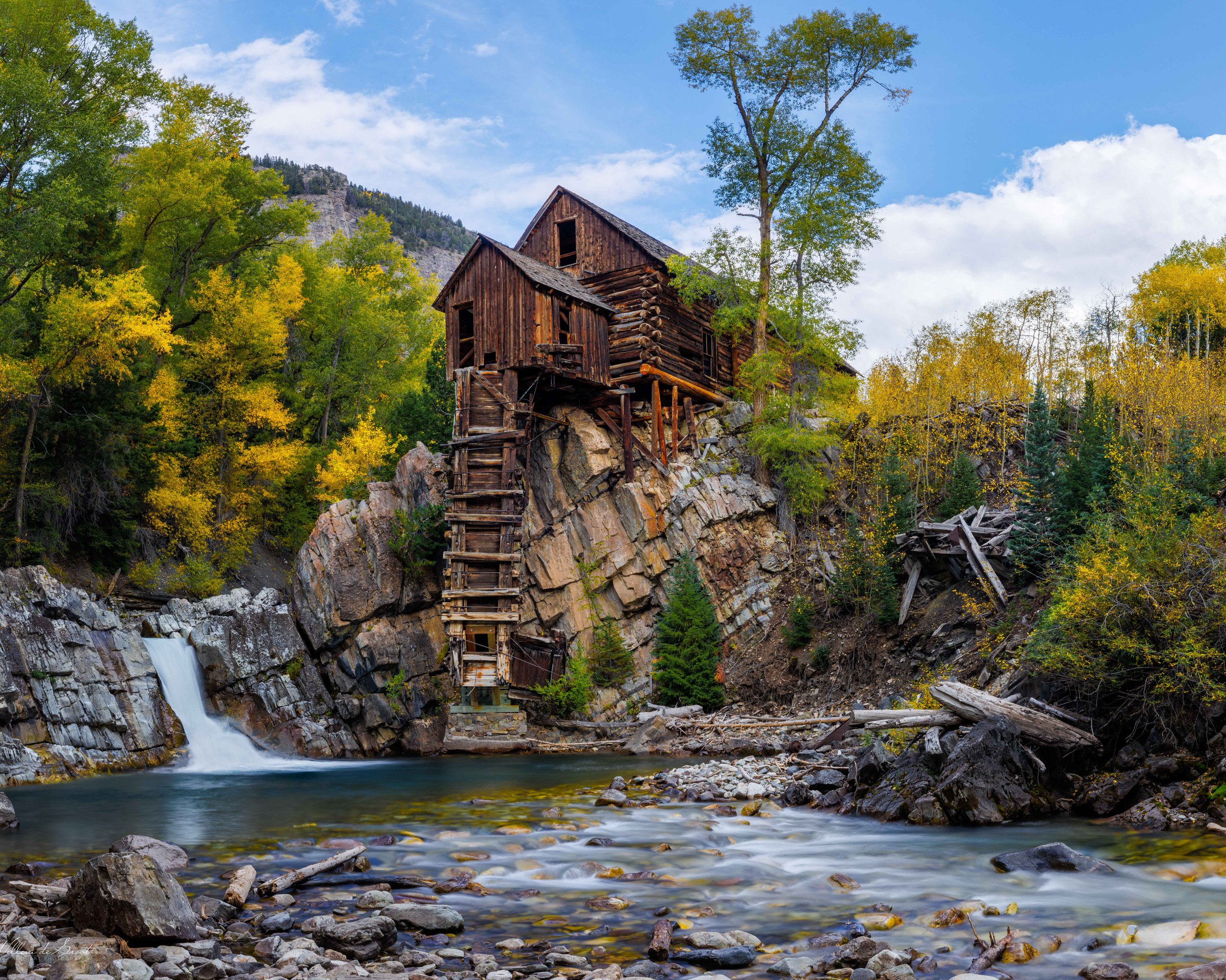 Crystal mill near Marble, Colorado. Image taken near peak of fall colors in 2023