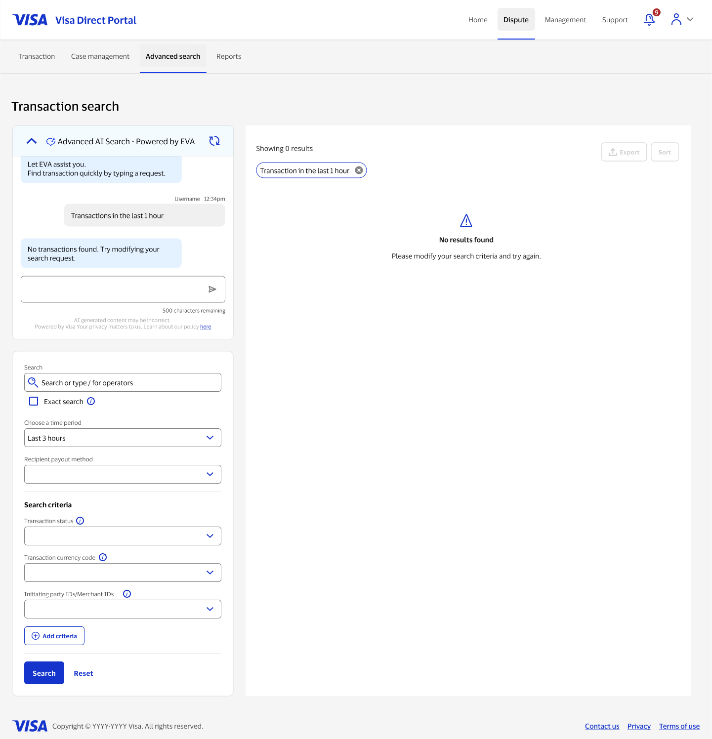 2.2 Landing Page EVA component no results.png
