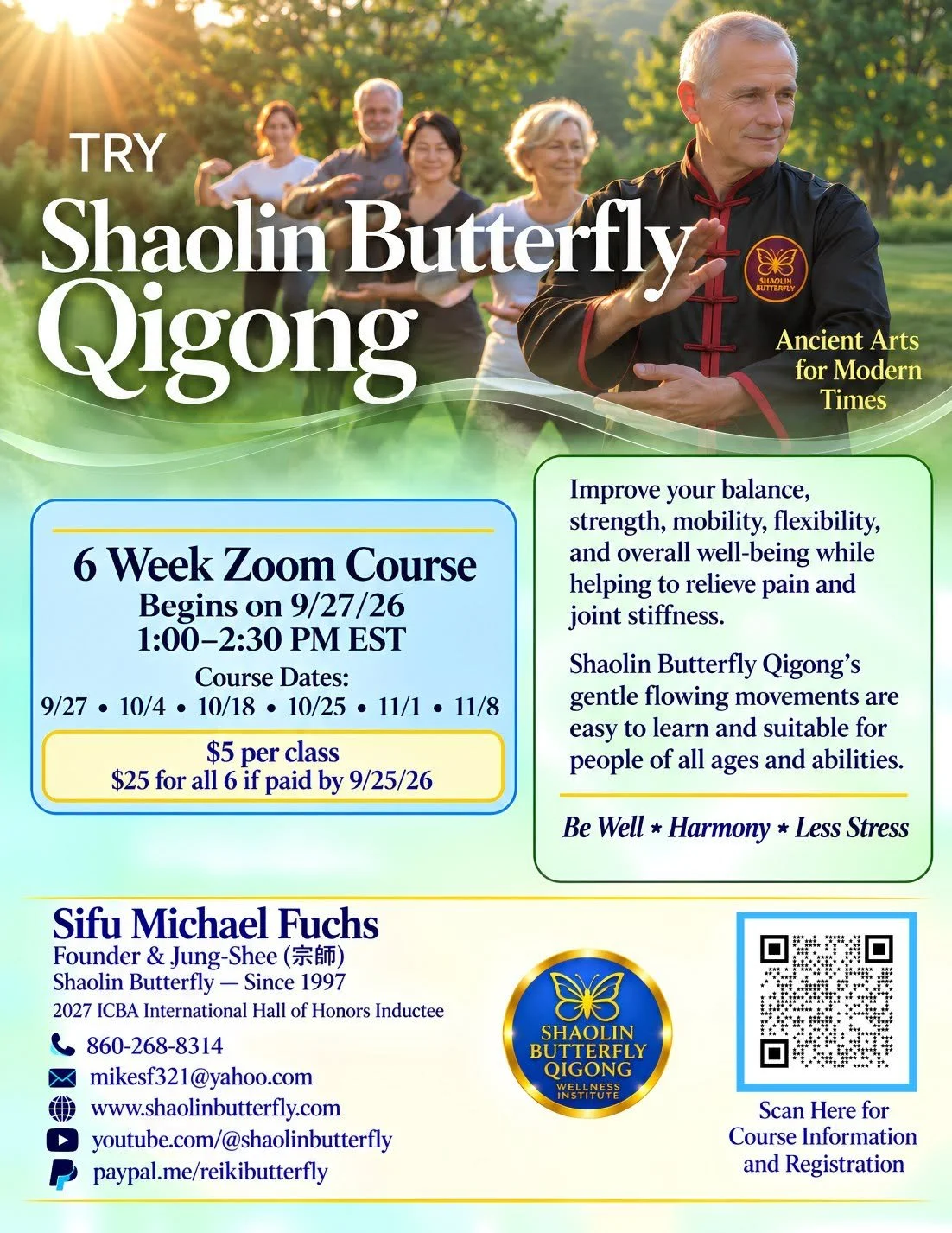 Shaolin Butterfly Qigong ZOOM Class #2