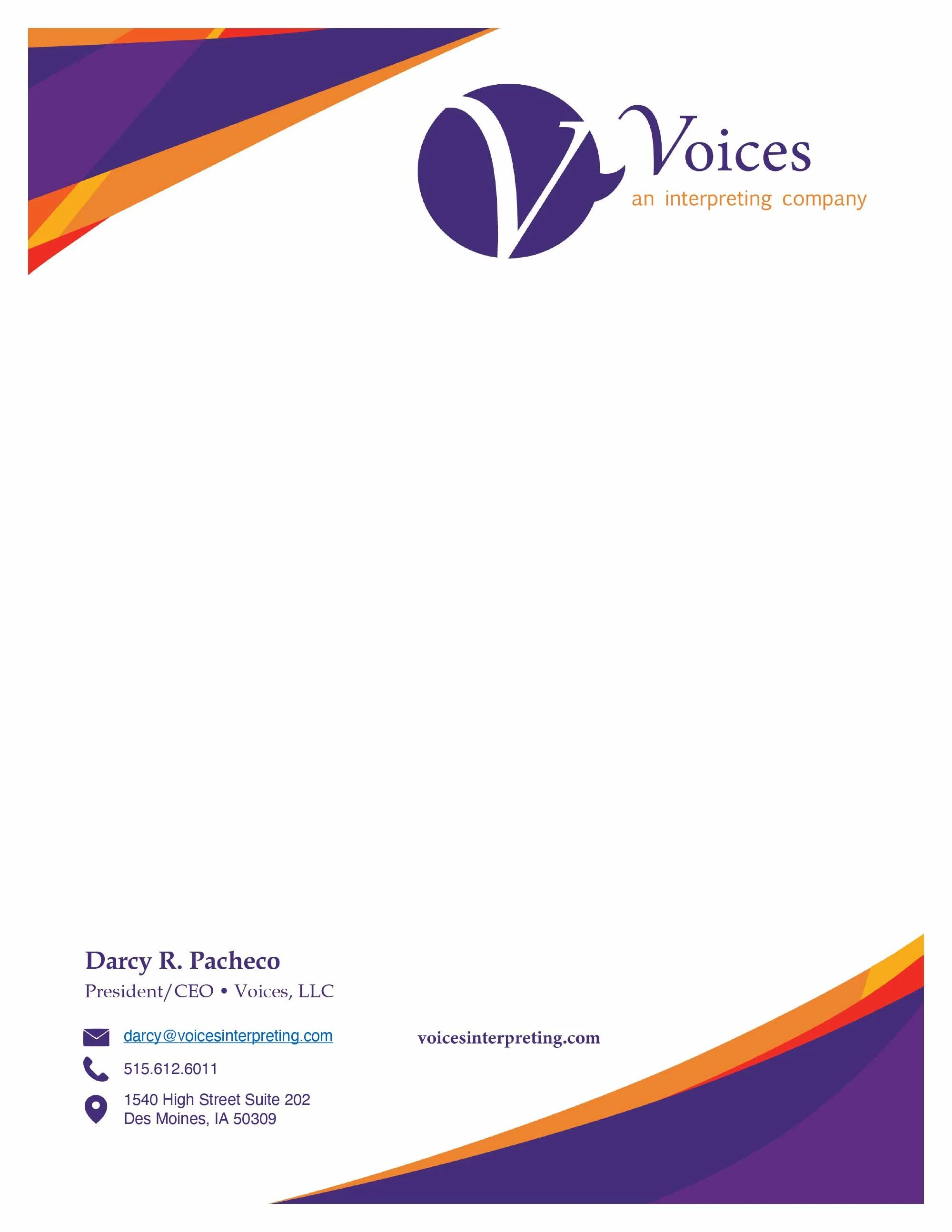 Voices Letterhead
