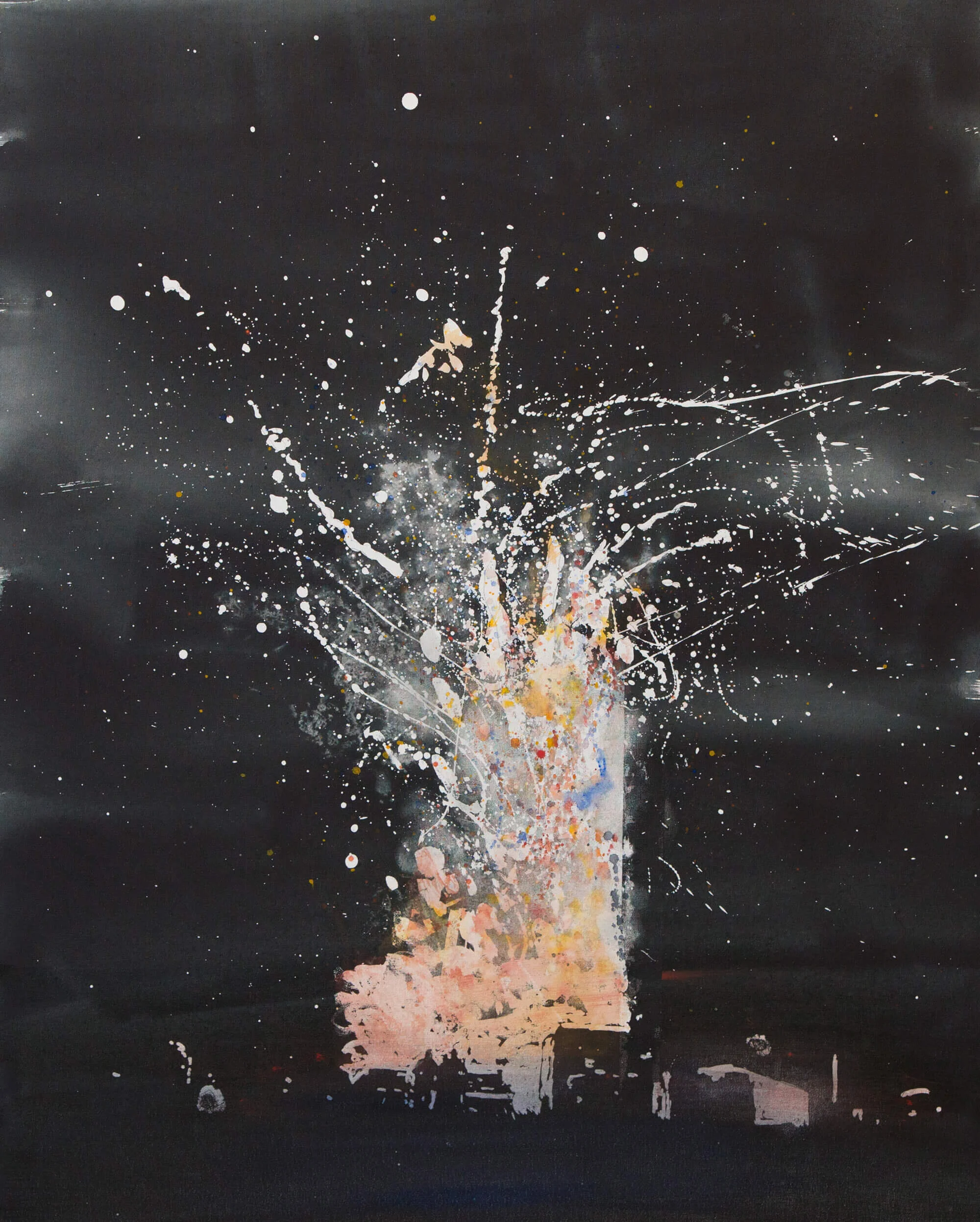   Combination, 2016, ink &amp; watercolor on paper, 30" x 24"  