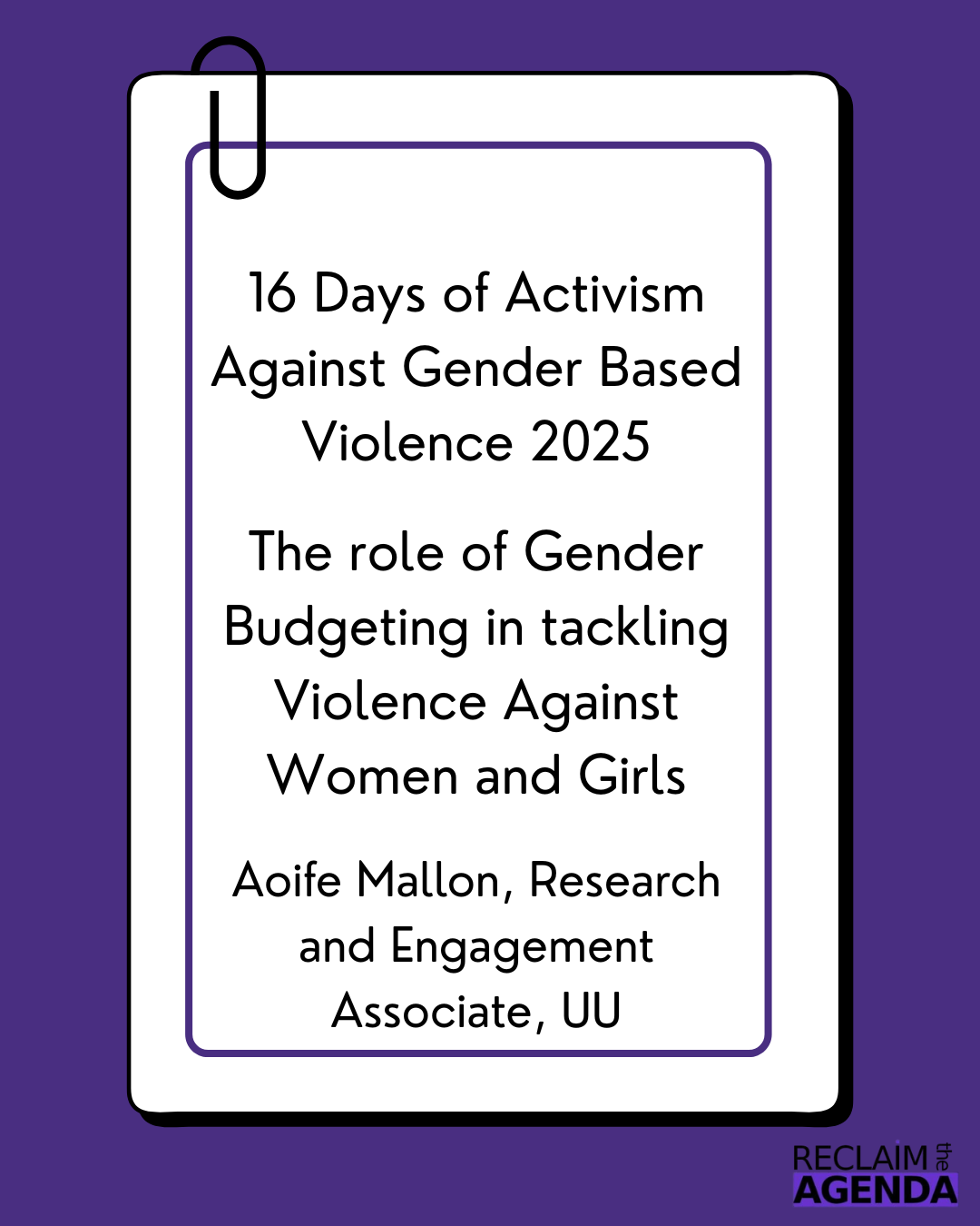 The role of Gender Budgeting in tackling Violence Against Women and Girls