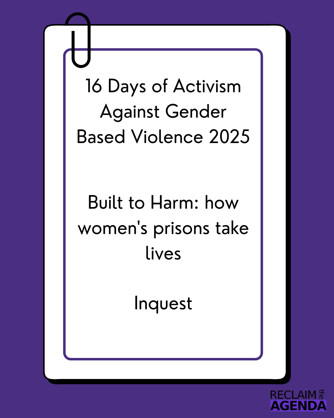 Built to Harm: how women's prisons take lives