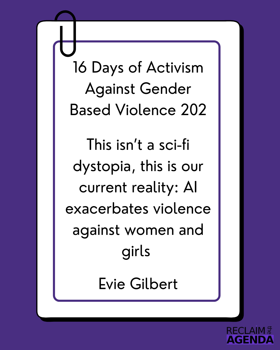 This isn’t a sci-fi dystopia, this is our current reality: AI exacerbates violence against women and girls&nbsp;