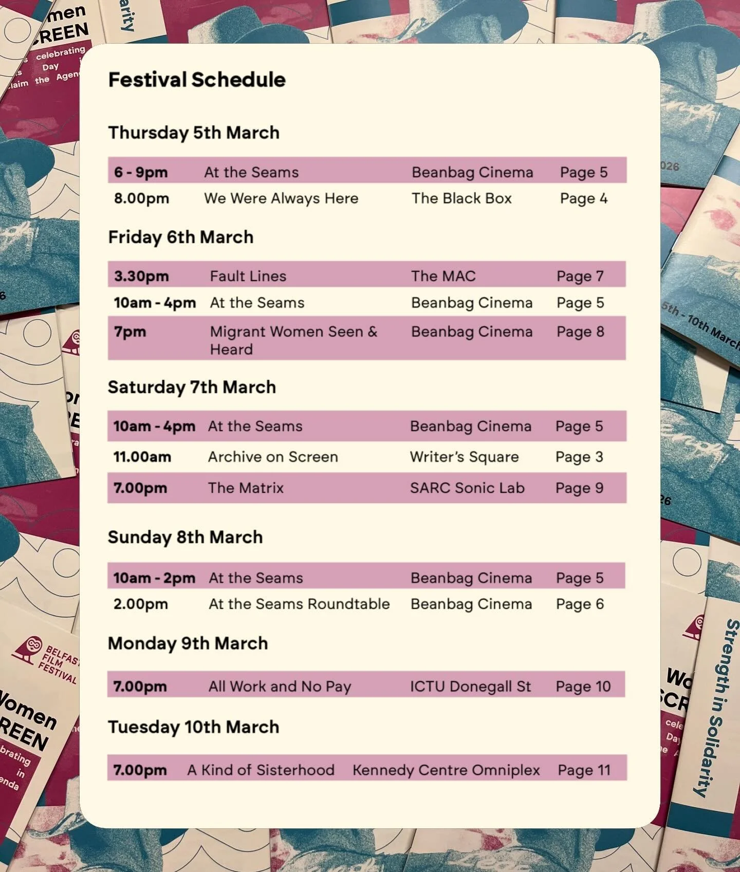 Belfast Film Festival SPARKS All Women On Screen