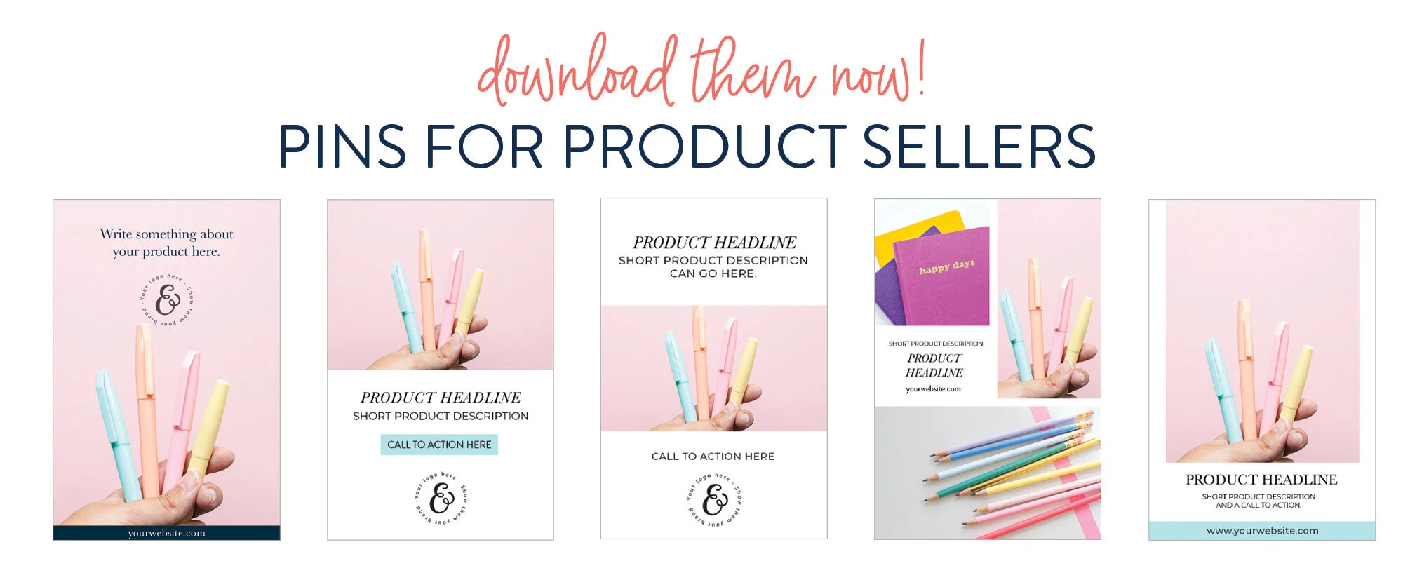 Free Pinterest Templates for Product Sellers — R + R Creative Co. for Pinterest Templates Free