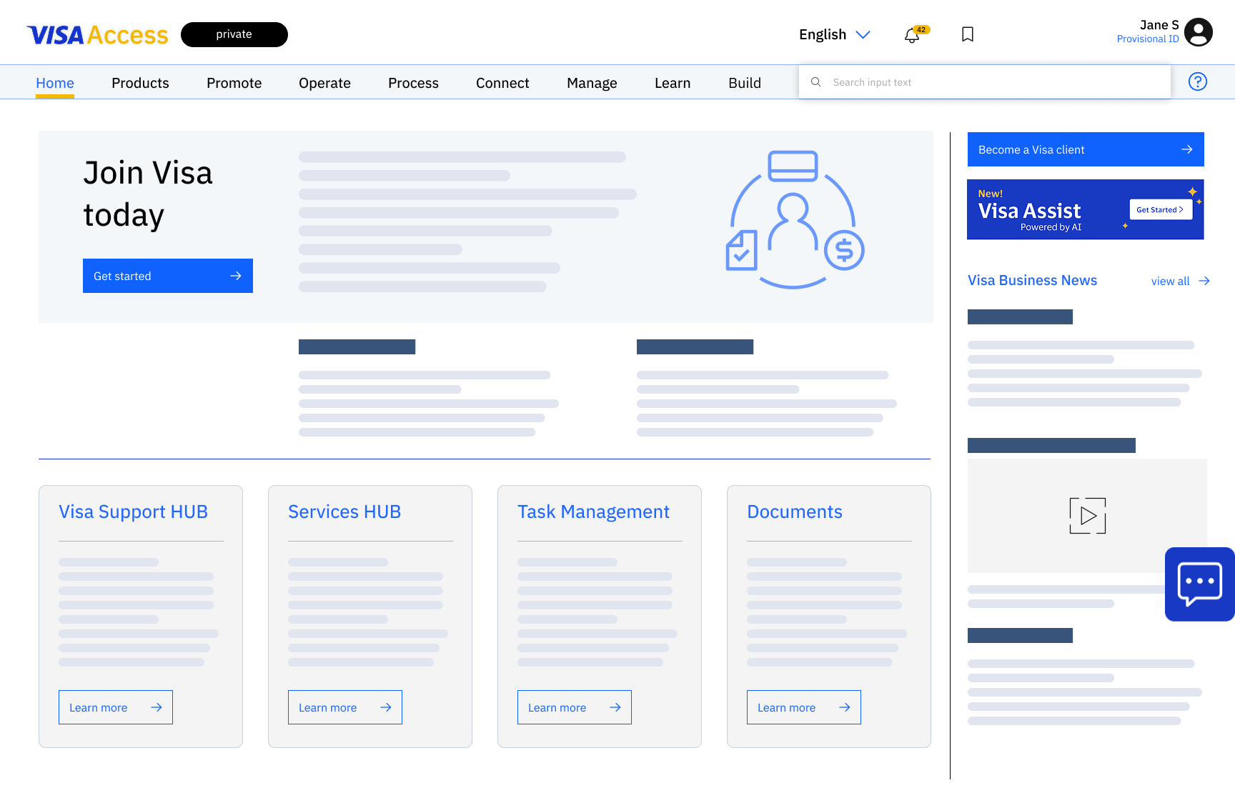 Semi-Public Access Wireframe Sample 1