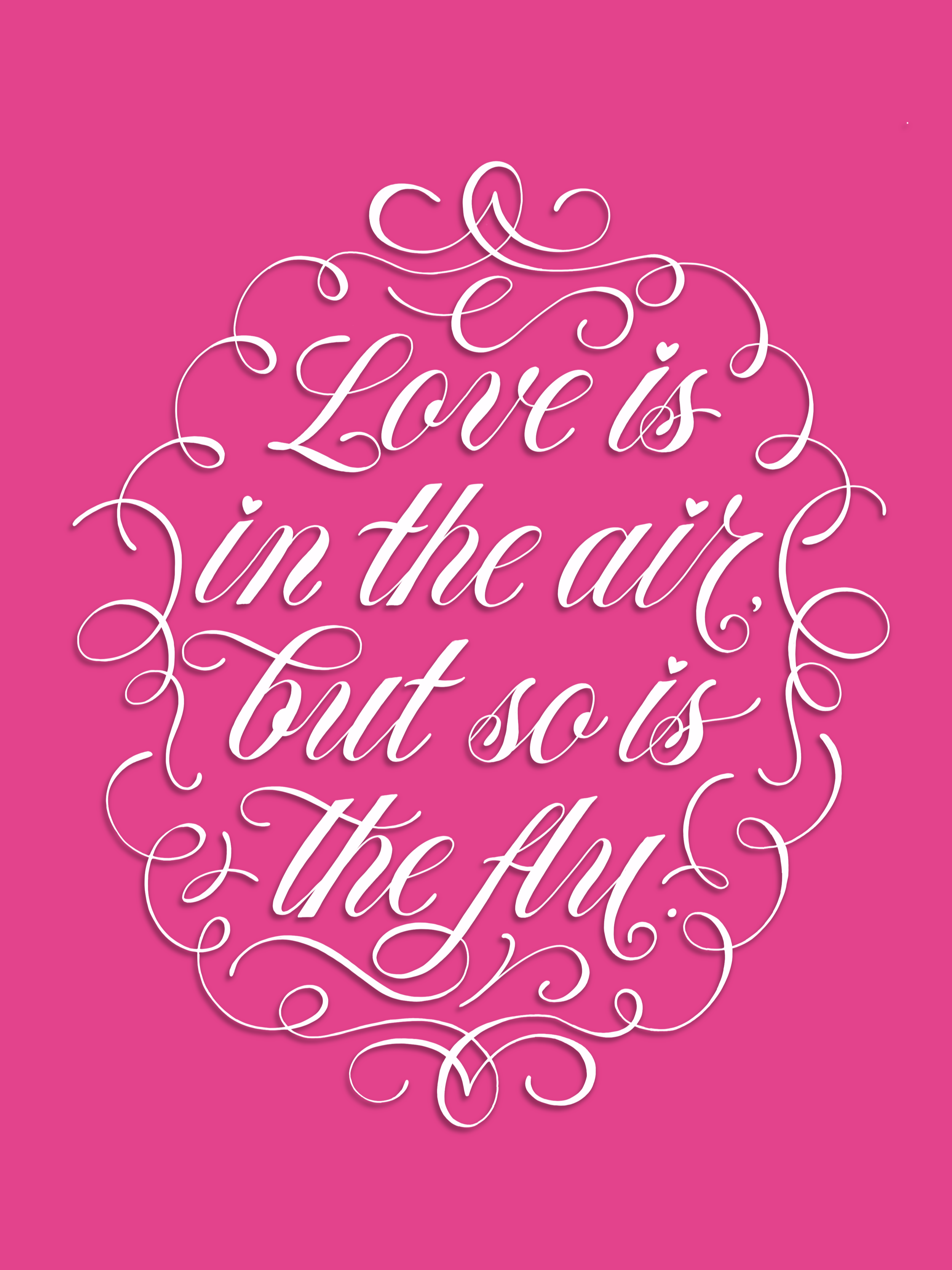 Post-COVID Valentine's Day Lettering poster designed for in-store use to drive consumer engagement and boost product sales at CVS pharmacy.