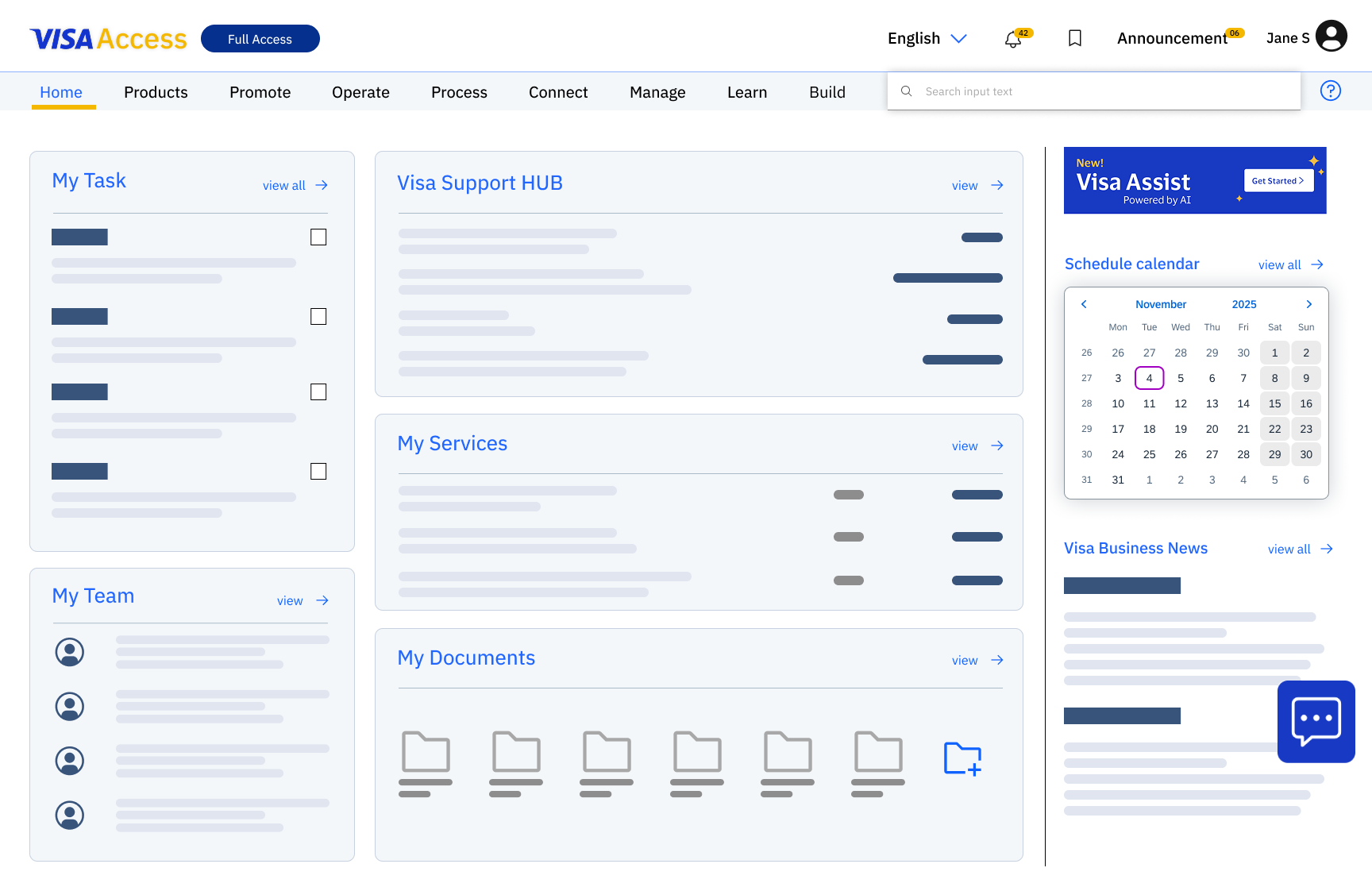 Full Access Wireframe Sample 1