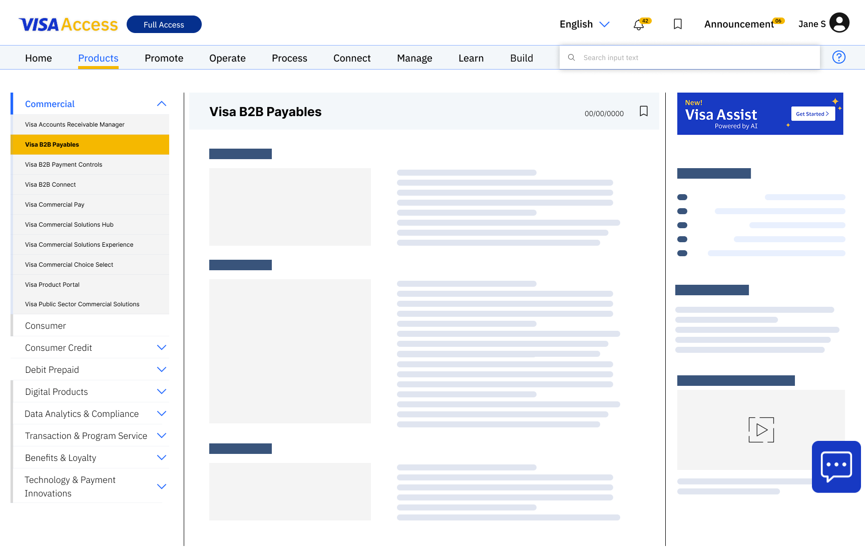 Full Access Wireframe Sample 2