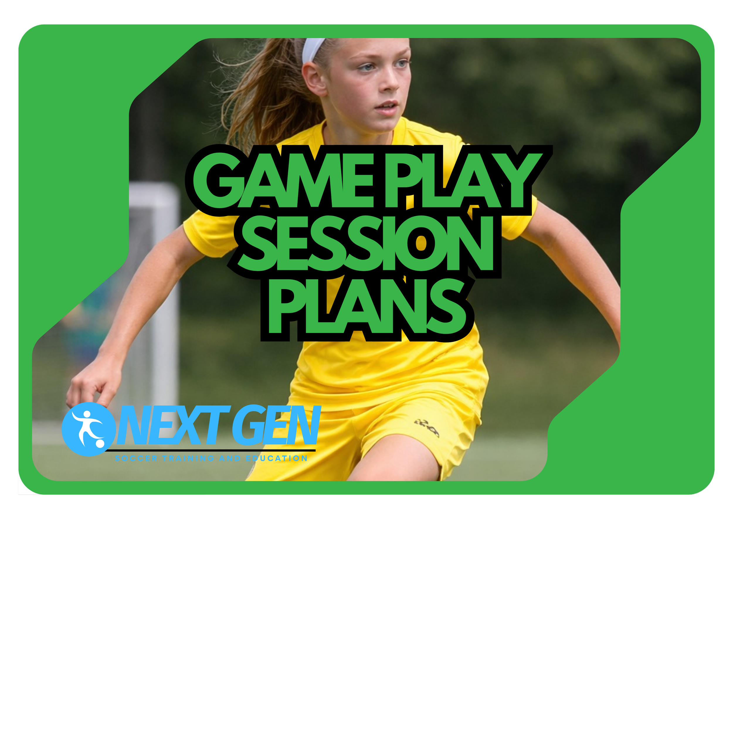 A young female soccer player in a yellow uniform running on a field with a focused expression.