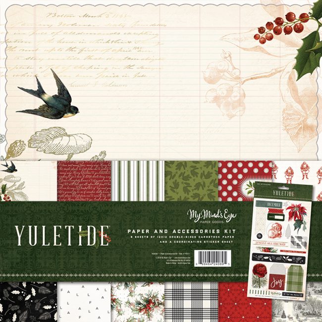 My Minds Eye - Vintage Christmas Collection - 12x12 Double Sided  Cardstock - Dictionary