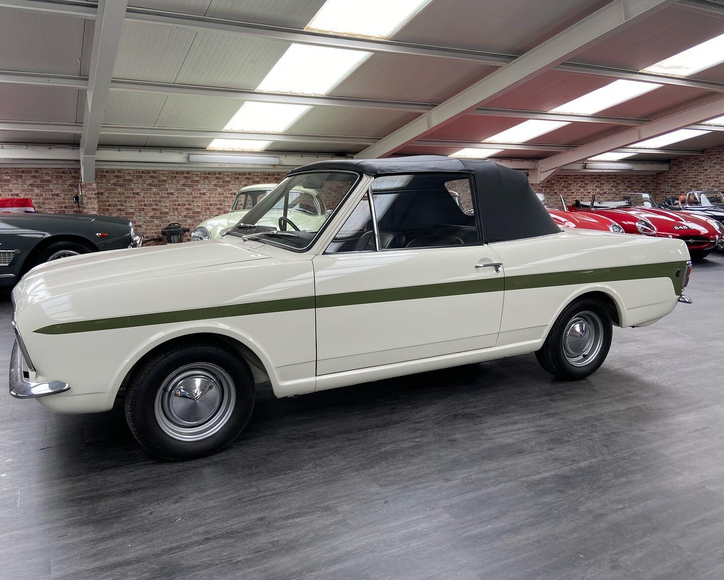 For sale. Lotus Cortina 1600 twincam convertible, fully restored. Only 3 in uk. &pound;60.000 @cult_classics_london #cortinas #lotus #convertible #cabrio #cabriolet #classiccars #forsale